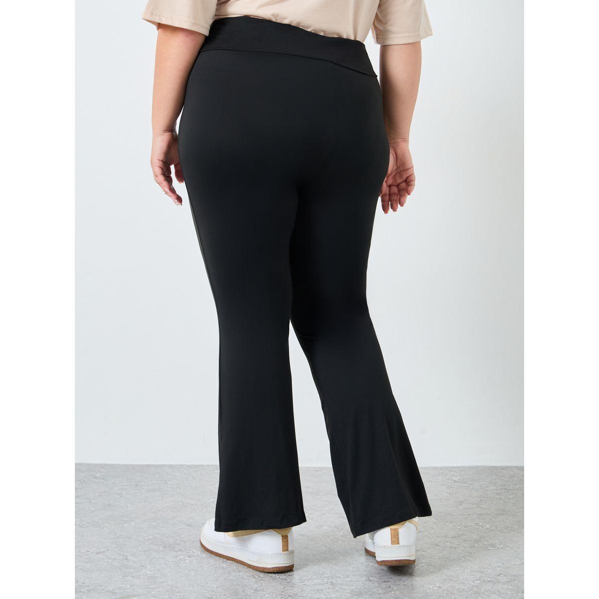 Styli Women Plus Size Flared Black Leggings-women-clothing-bottoms-leggings-image-4
