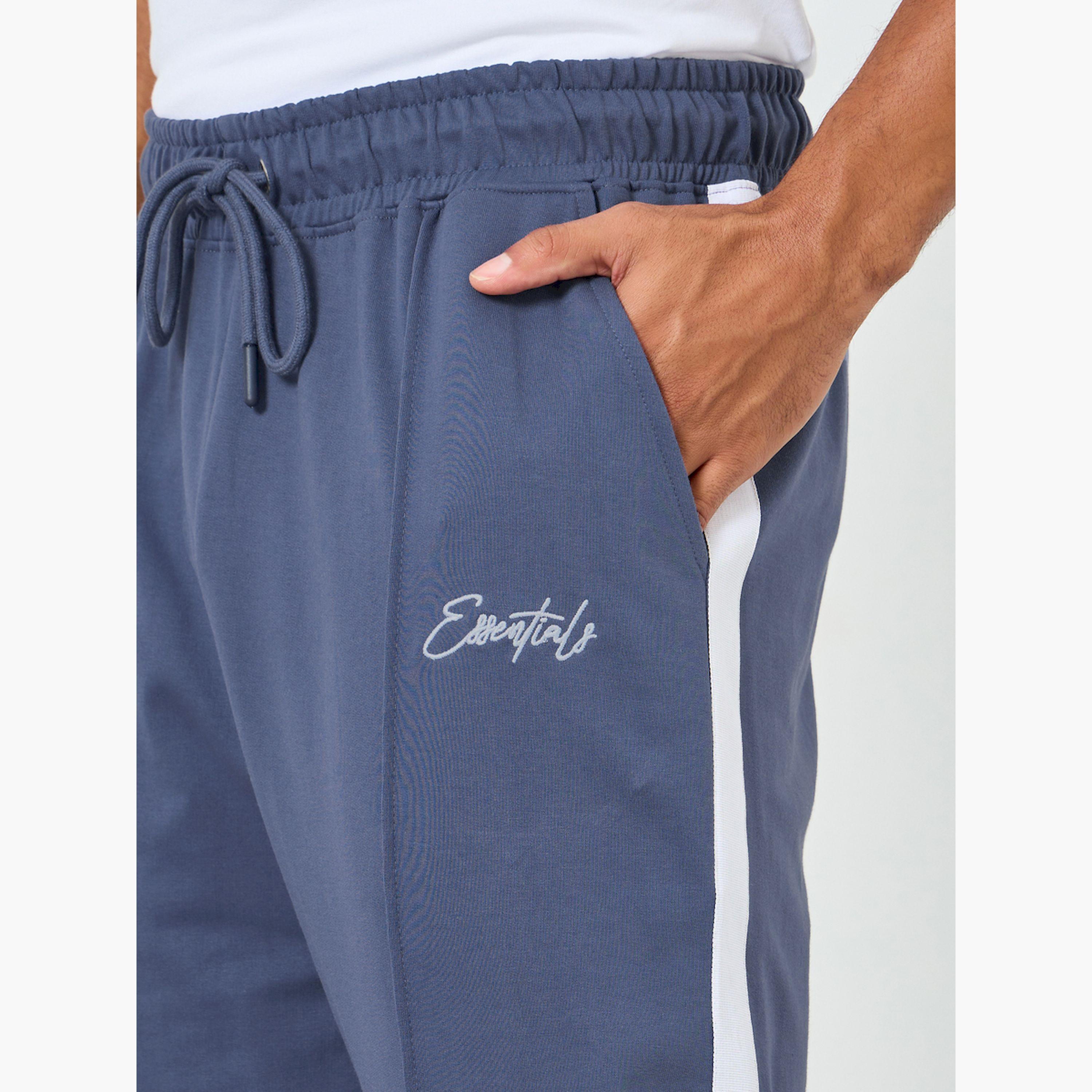 Styli Men Grey Oversized Side Stripe Joggers-men-clothing-bottoms-joggers-image-4