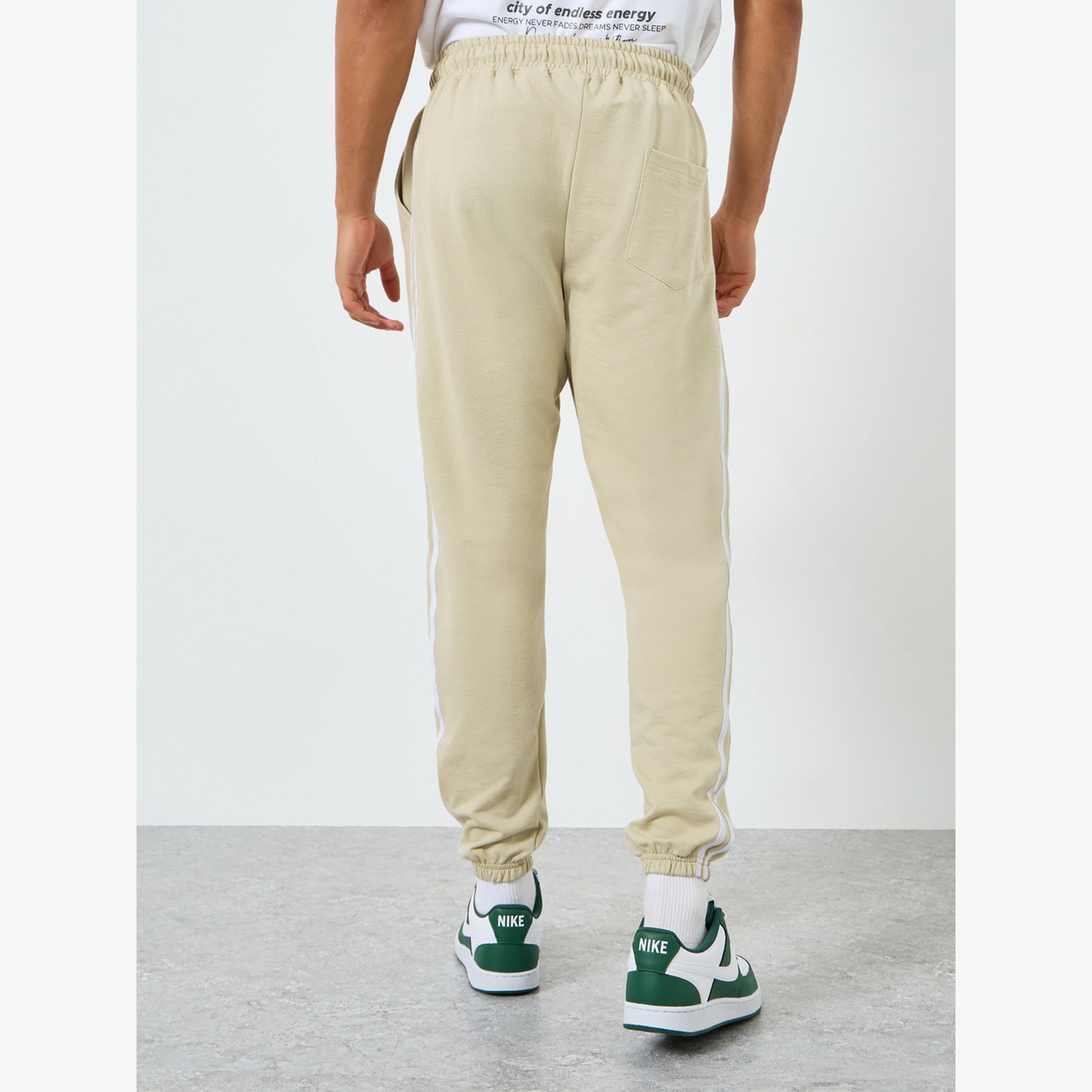 Styli Men Slim Fit Terry Joggers with Side Taping-men-clothing-bottoms-joggers-image-3
