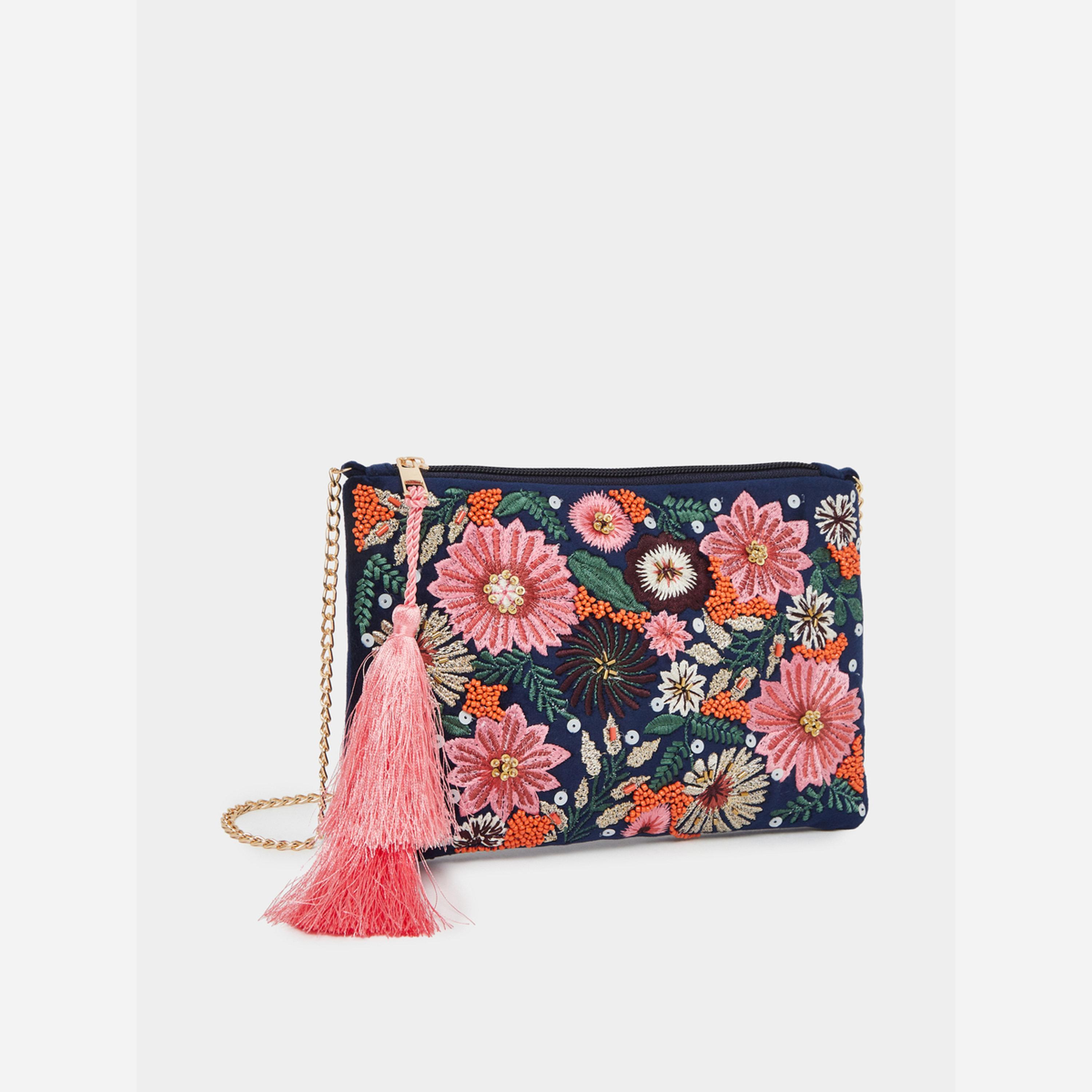 Styli Beaded Clutch with Chain Strap-women-bagsandwallets-handbags-image-1