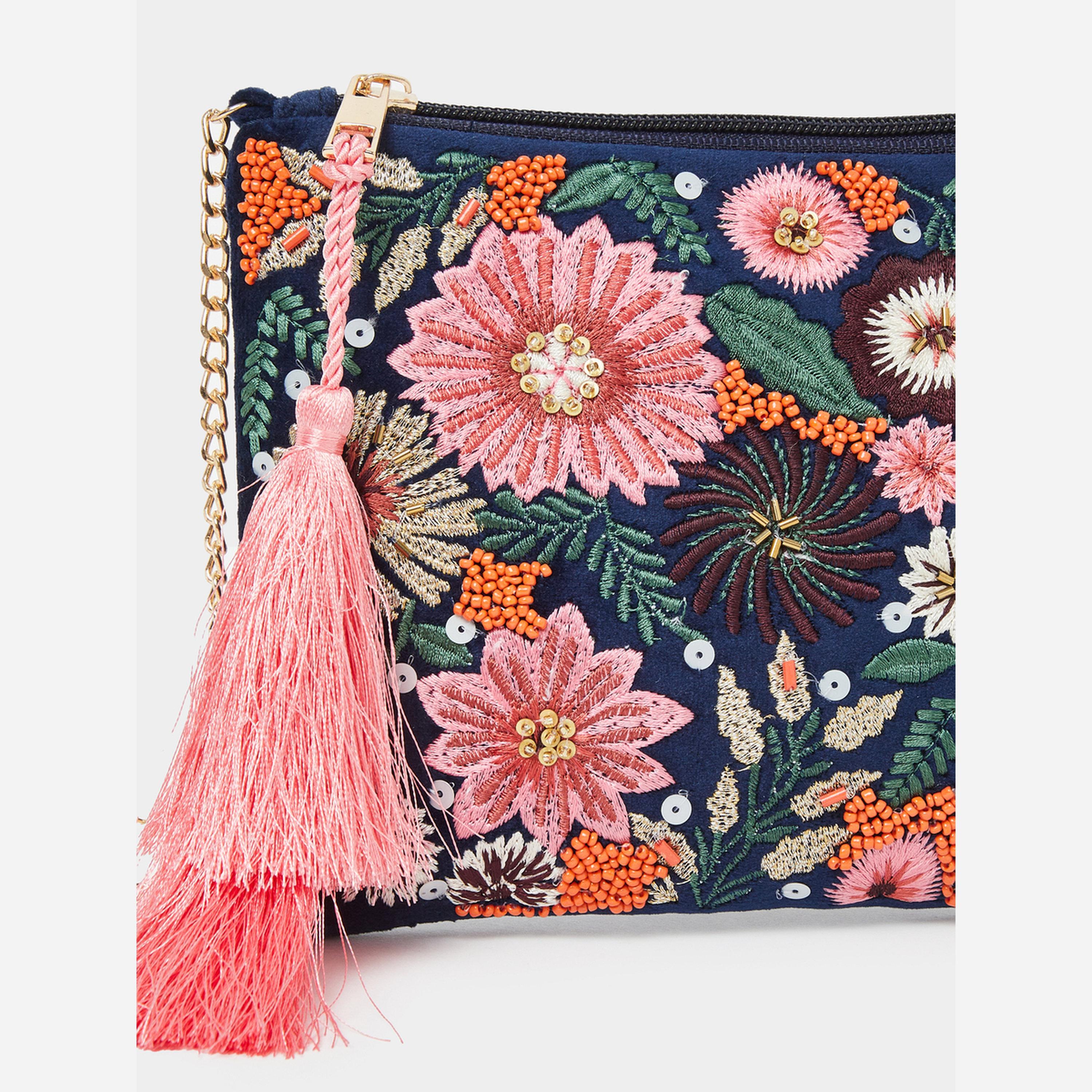 Styli Beaded Clutch with Chain Strap-women-bagsandwallets-handbags-image-4