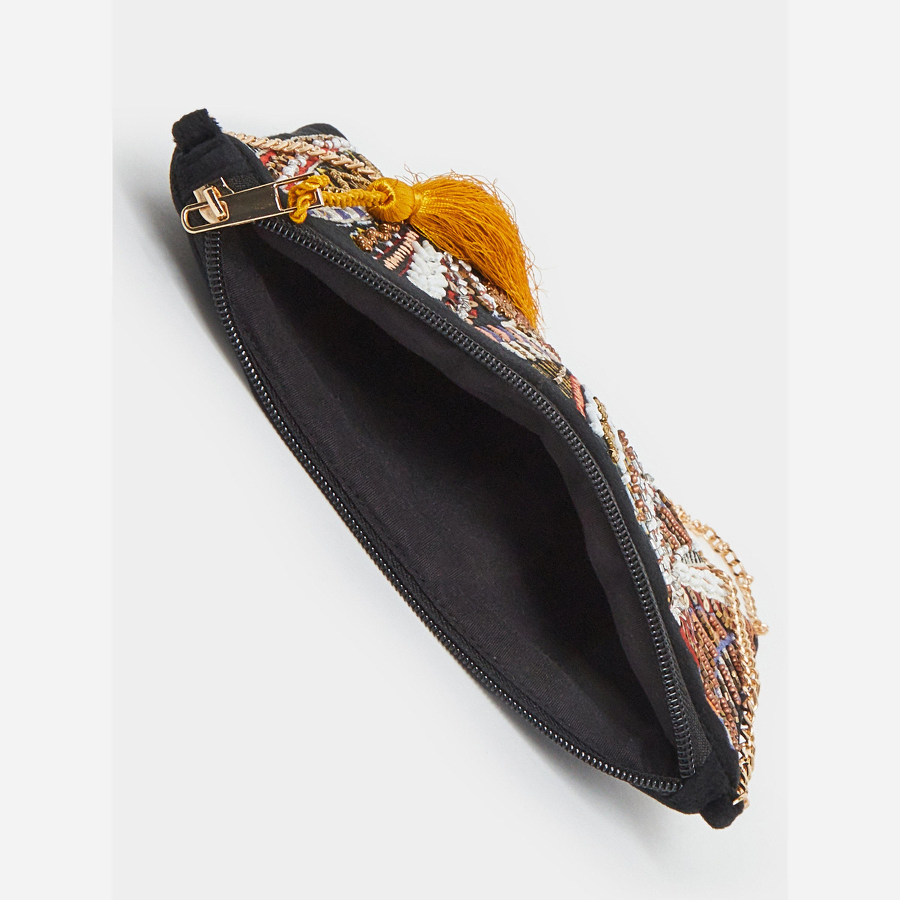 Styli Beaded Clutch with Chain Strap-women-bagsandwallets-handbags-image-3