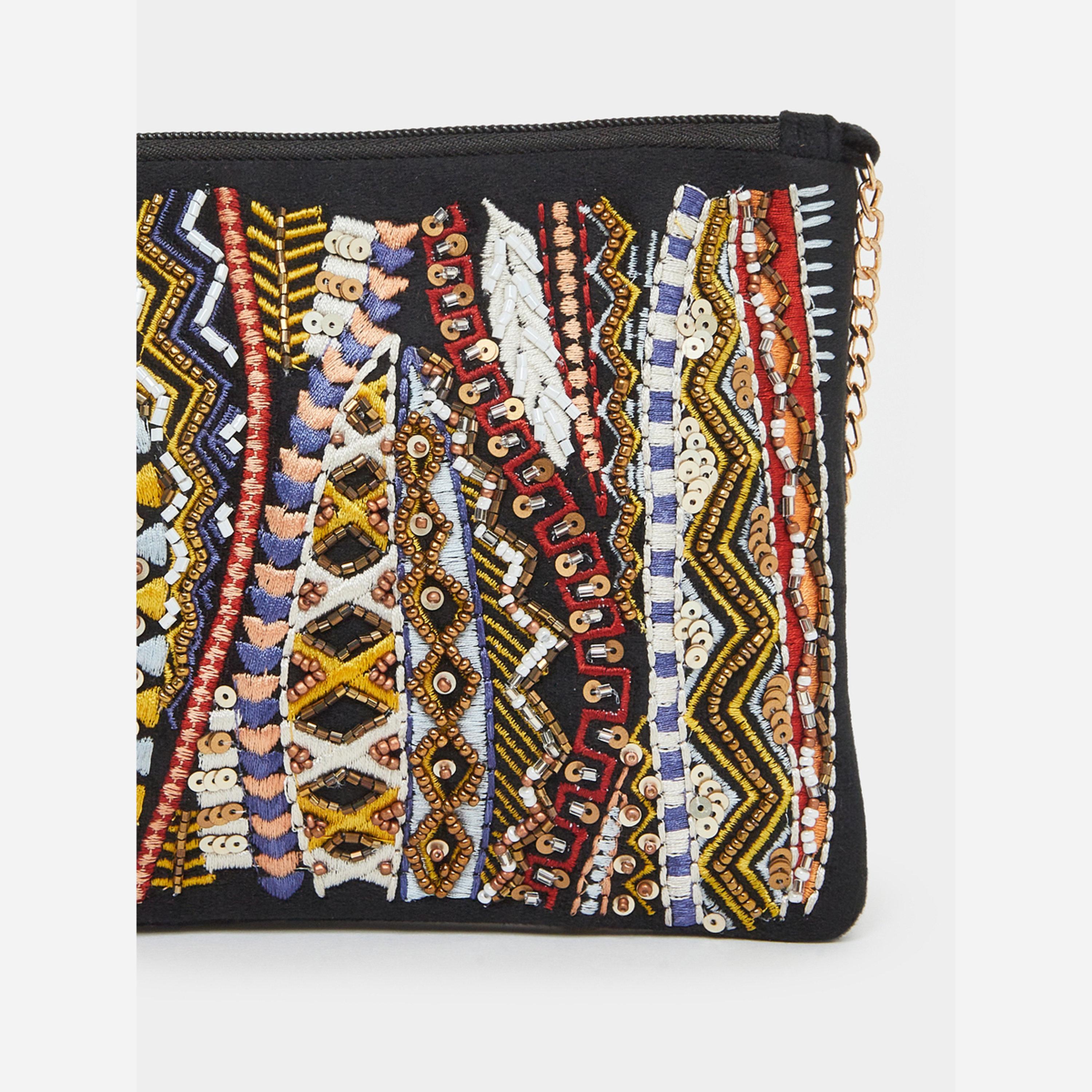 Styli Beaded Clutch with Chain Strap-women-bagsandwallets-handbags-image-4