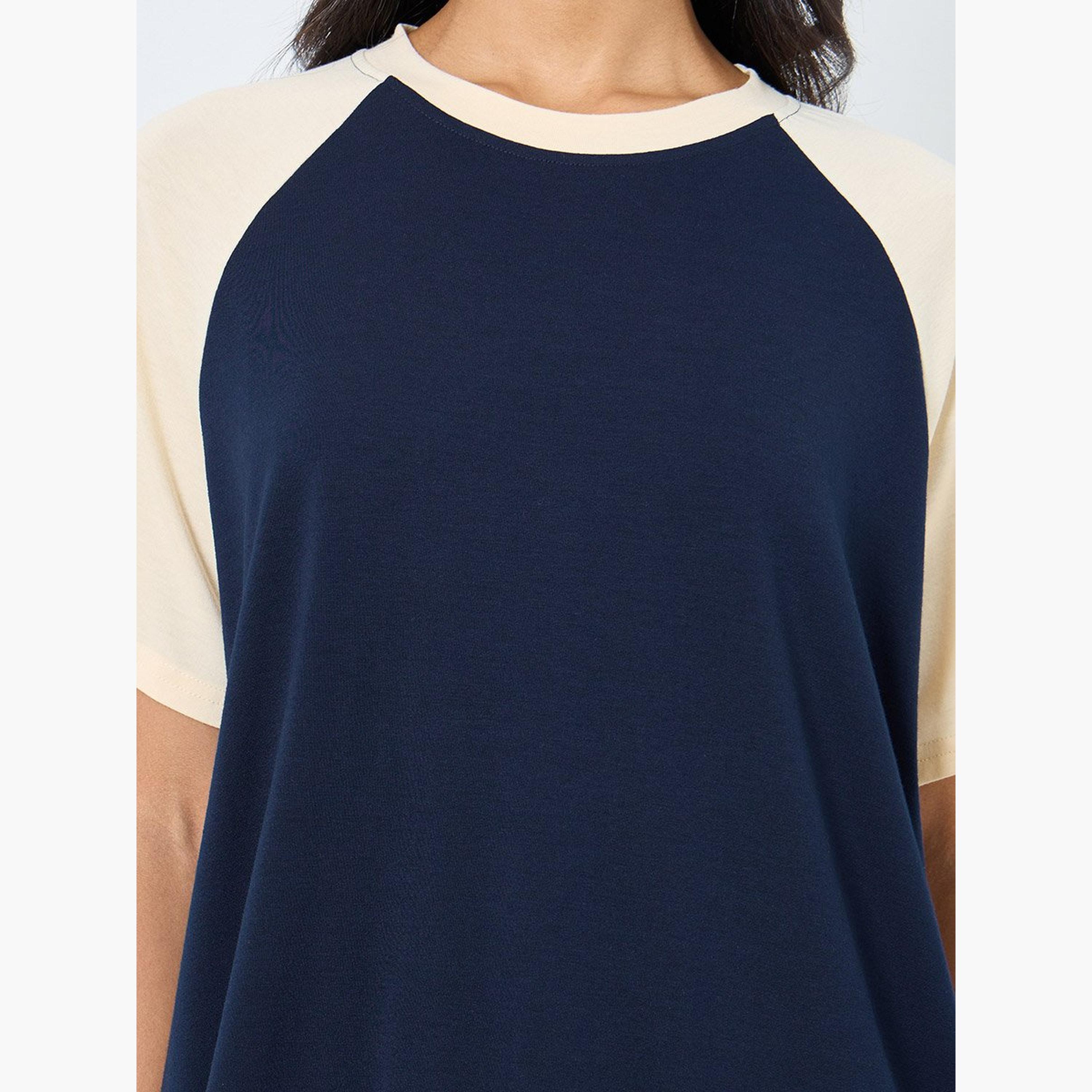 Take Two Solid Raglan Sleeve Oversized T-Shirt-women-clothing-tshirts-image-3