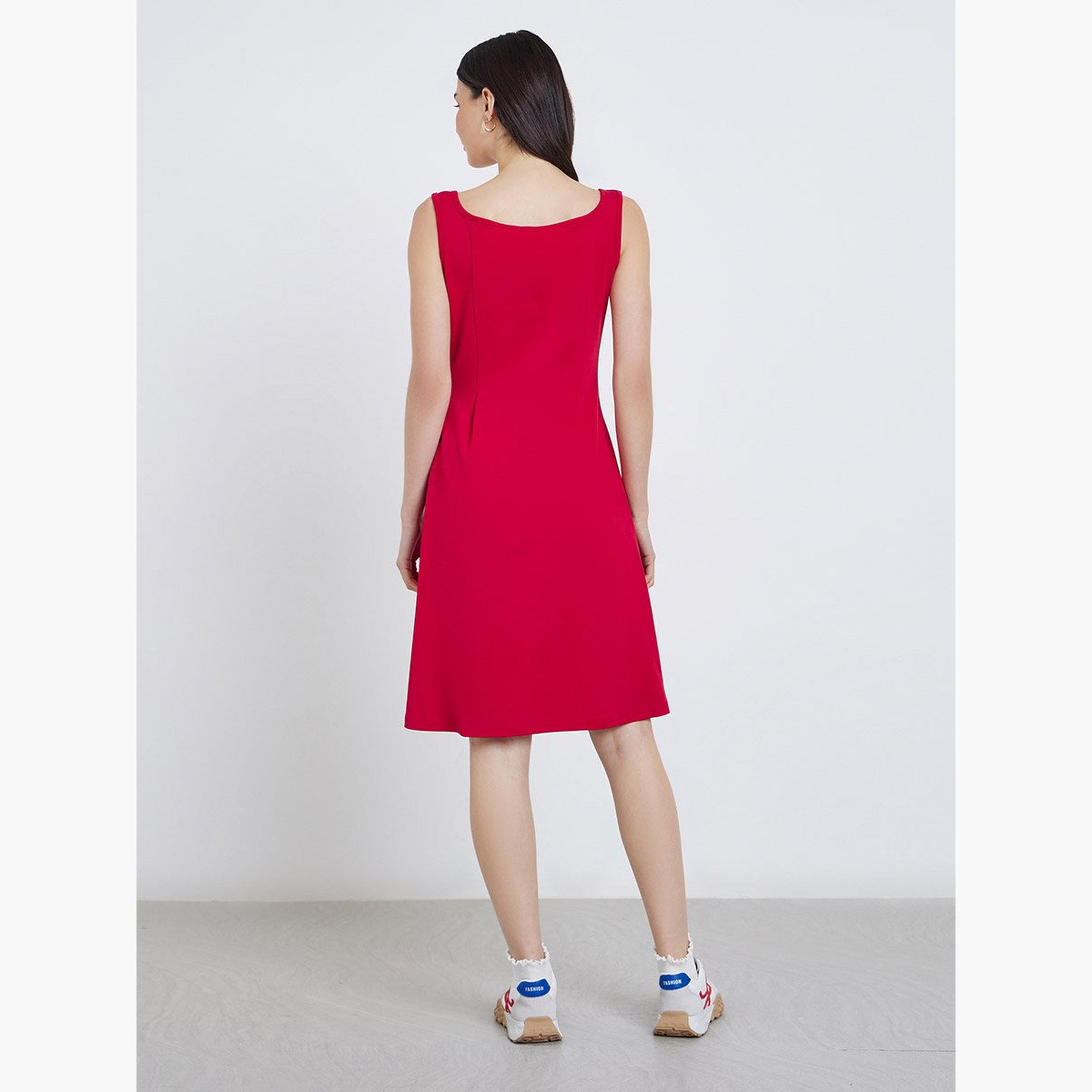 Take Two Women Red Sleeveless A-Line Mini Dress-women-clothing-dresses-image-5