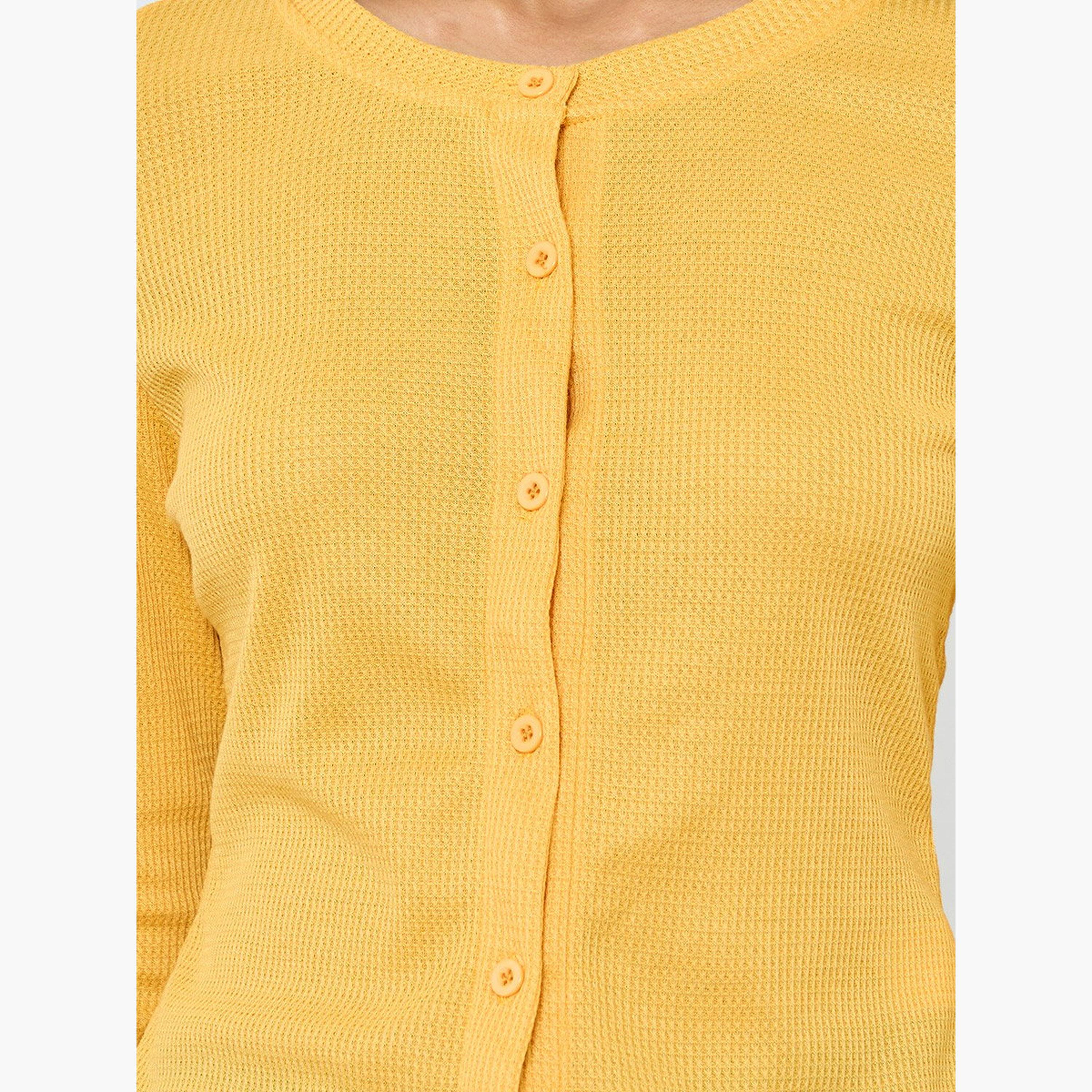 Take Two Yellow Long Sleeve Knit Top-women-clothing-tshirts-image-3
