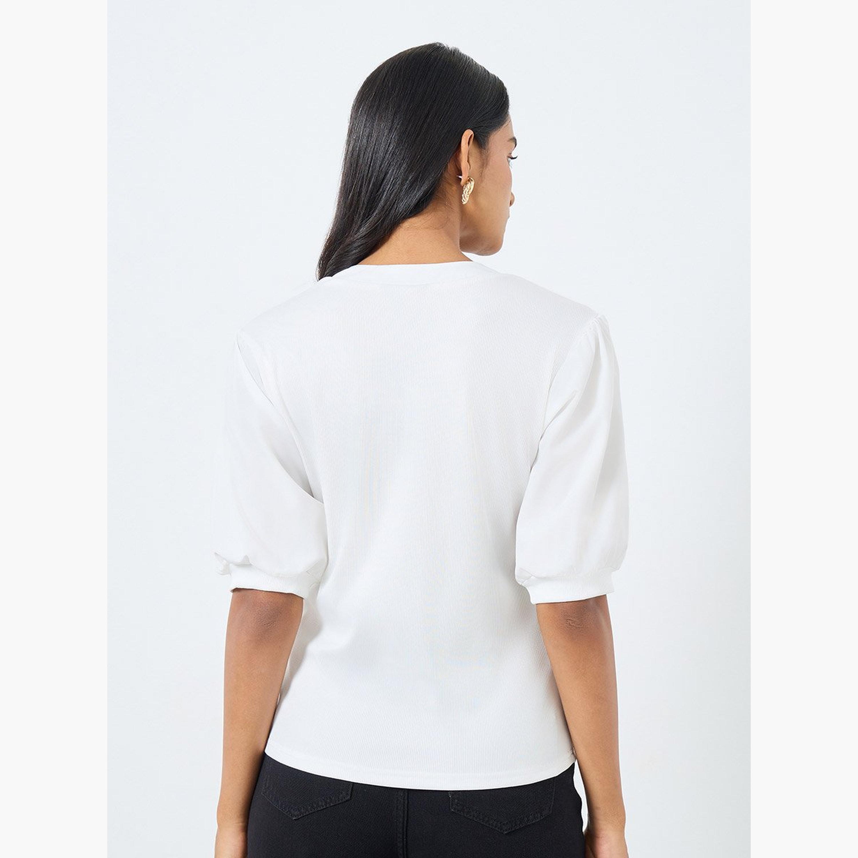 Take Two Elegant White Puff Sleeve Blouse-women-clothing-shirtsandblouses-blouses-image-4