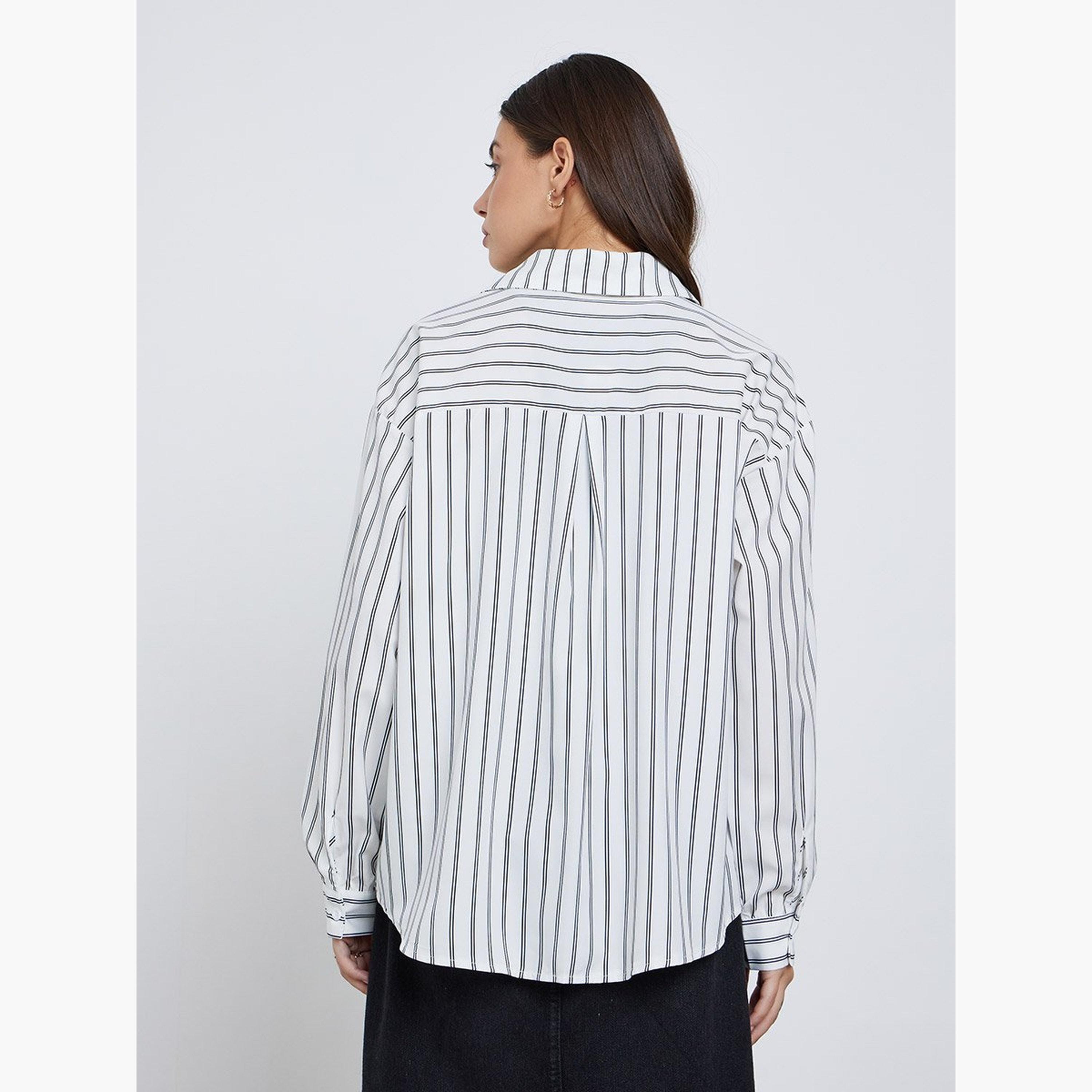 Take Two Striped Long Sleeve Oversized Shirt-women-clothing-shirtsandblouses-shirts-image-5