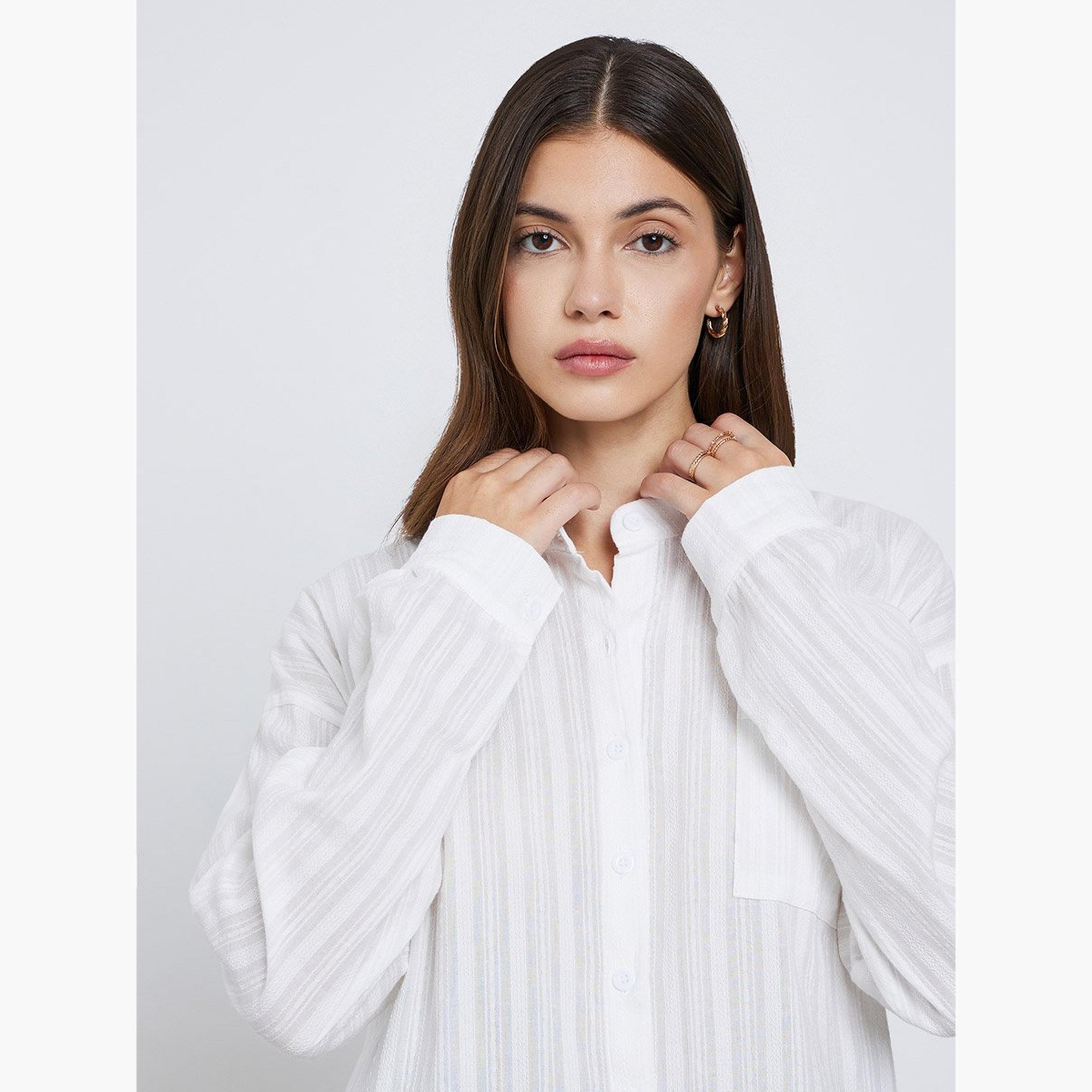 Take Two Women White Textured Oversized Shirts-women-clothing-shirtsandblouses-shirts-image-3