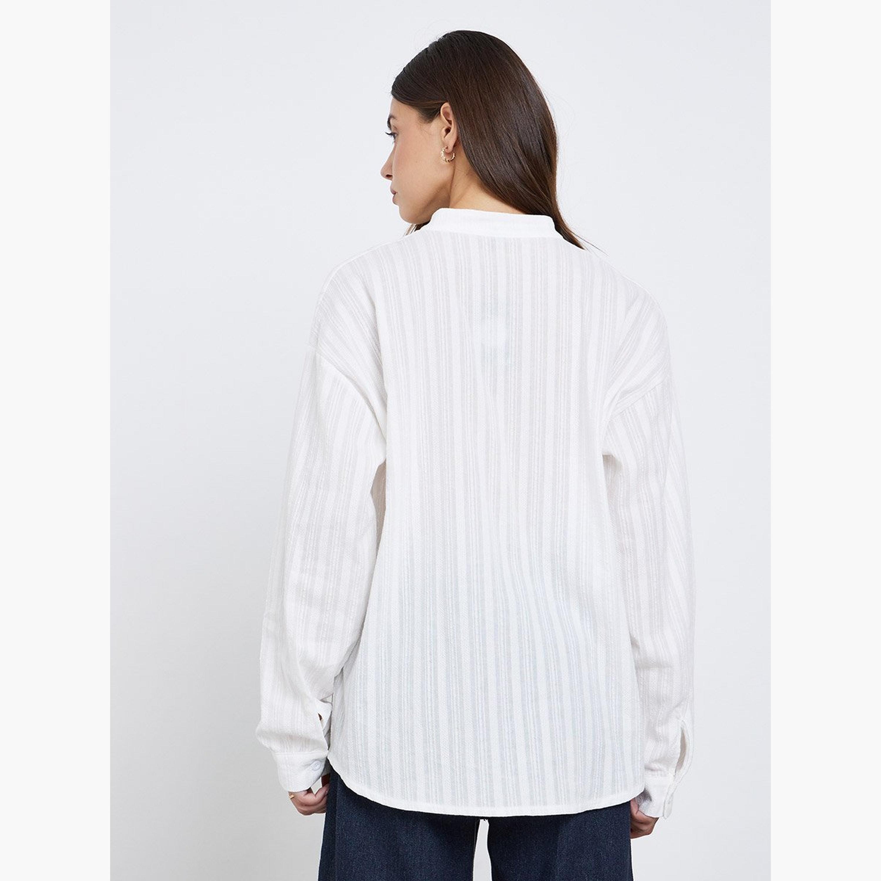 Take Two Women White Textured Oversized Shirts-women-clothing-shirtsandblouses-shirts-image-4