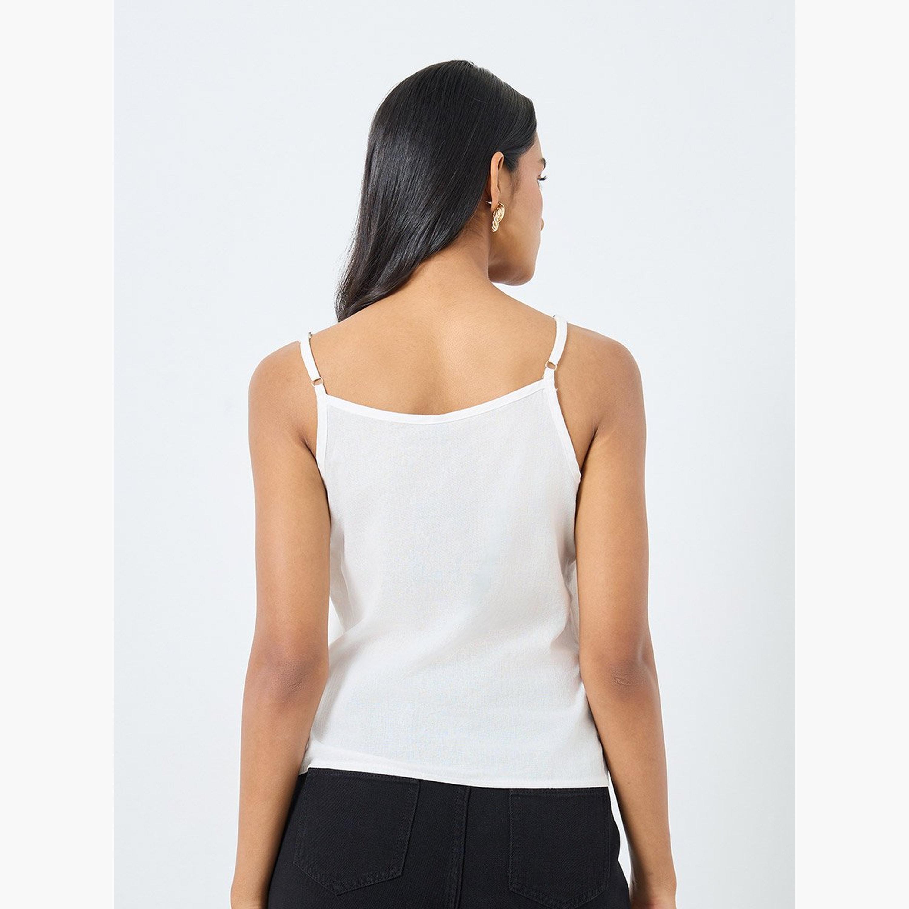 Take Two Solid Woven Casual Cami-women-clothing-tshirts-image-4
