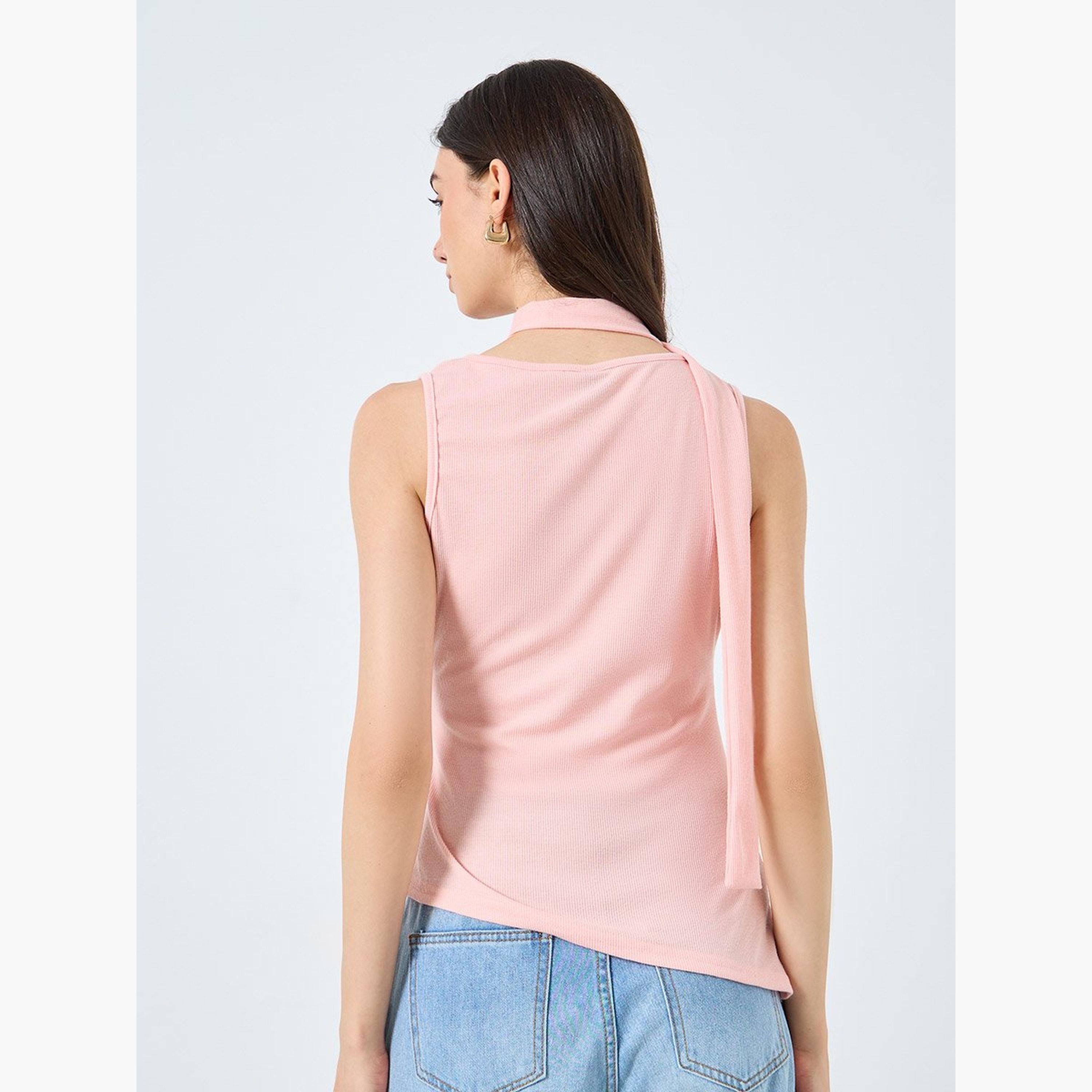 Take Two Solid Tie Detail Sleeveless Ribbed Cami-women-clothing-tshirts-image-4