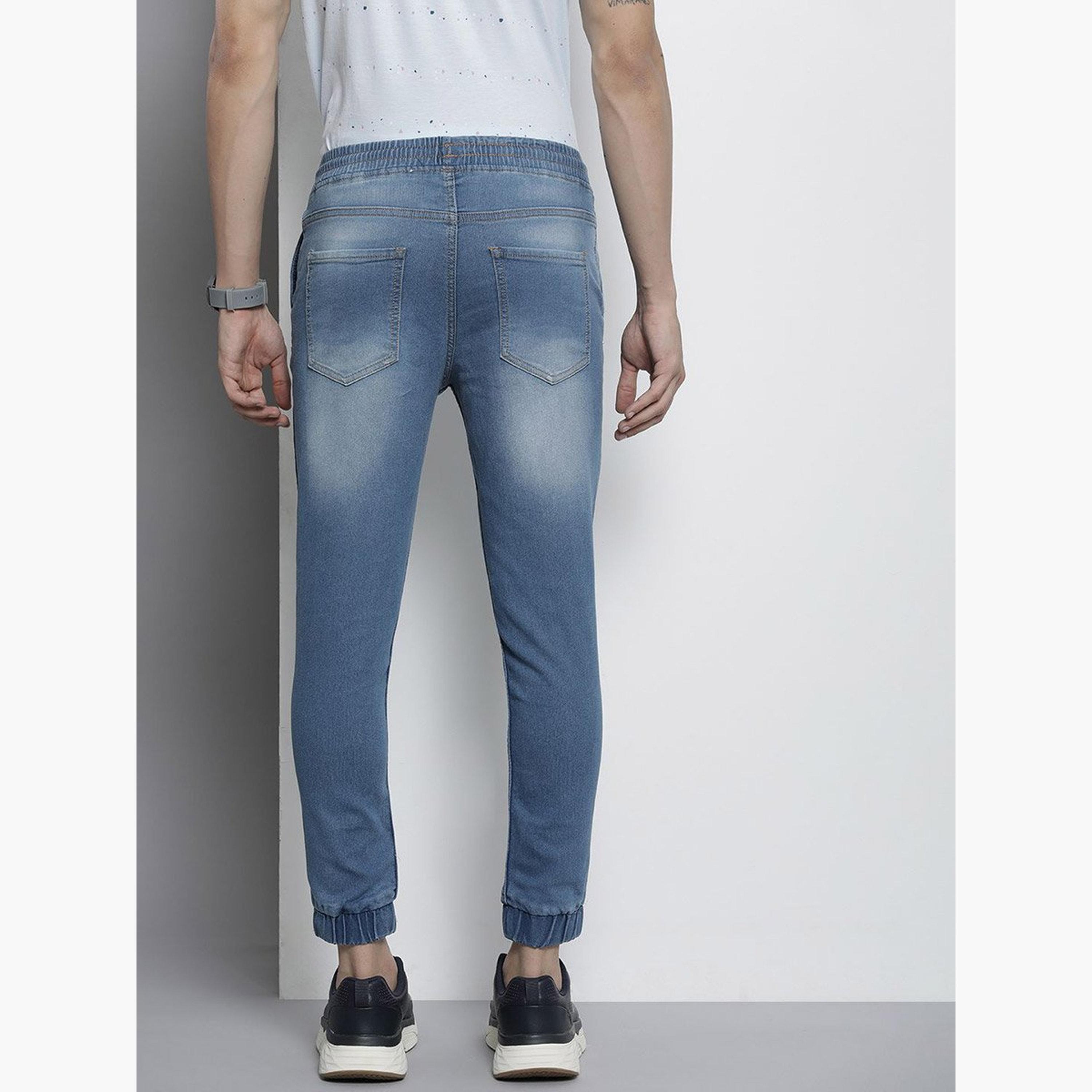 ذا انديان كراج كو × ستايلي - بنطال جينز للرجال متوسط ​​الارتفاع مع لمسة خفيفة من البهتان-men-clothing-bottoms-jeans-image-3