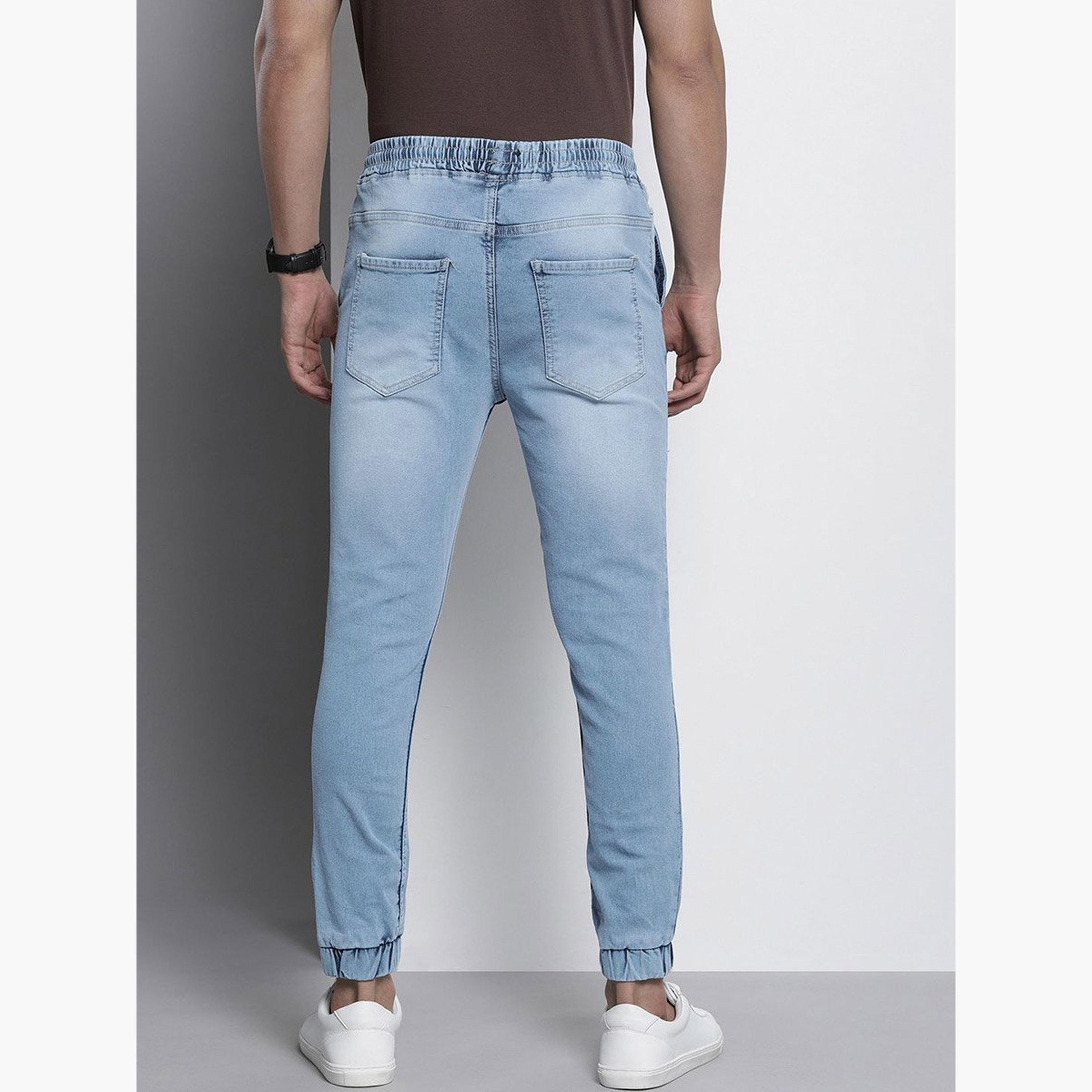 The Indian Garage Co X Styli Men Mid Rise Slim Fit Jeans with Drawstring-men-clothing-bottoms-jeans-image-3