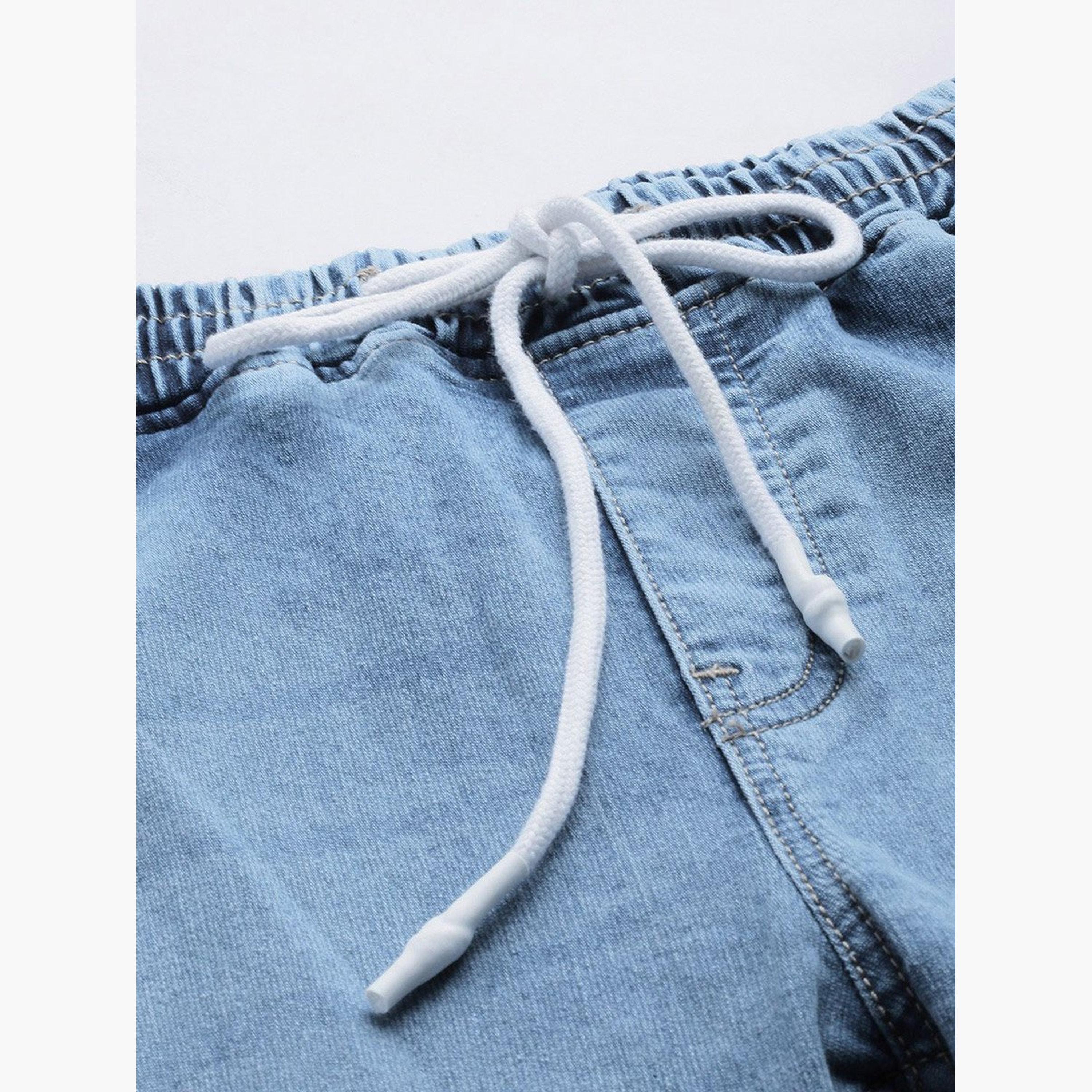 The Indian Garage Co X Styli Men Mid Rise Slim Fit Jeans with Drawstring-men-clothing-bottoms-jeans-image-4