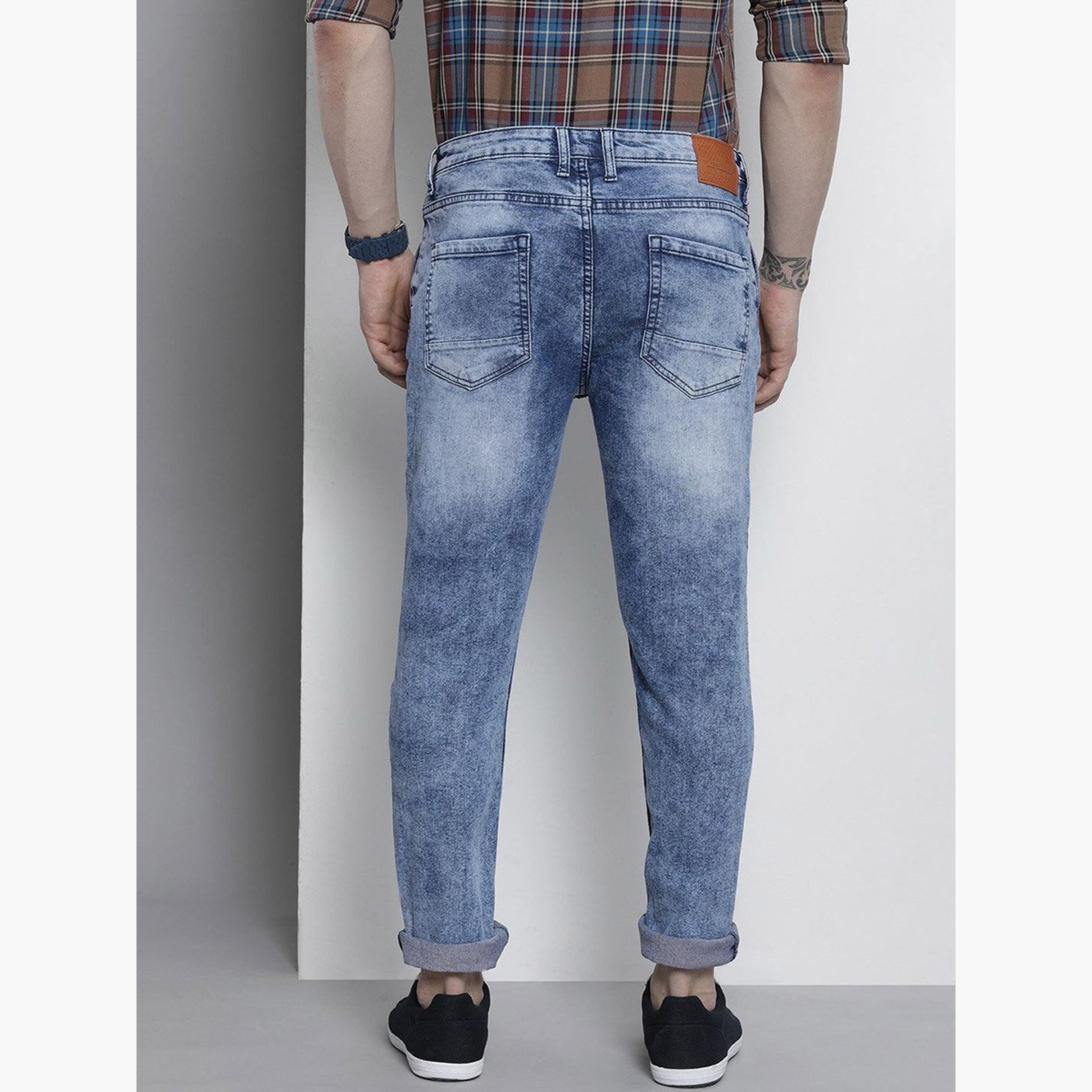 ذا انديان كراج كو × ستايلي - بنطال جينز للرجال ضيق متوسط ​​الارتفاع وثقيل وباهت اللون-men-clothing-bottoms-jeans-image-3
