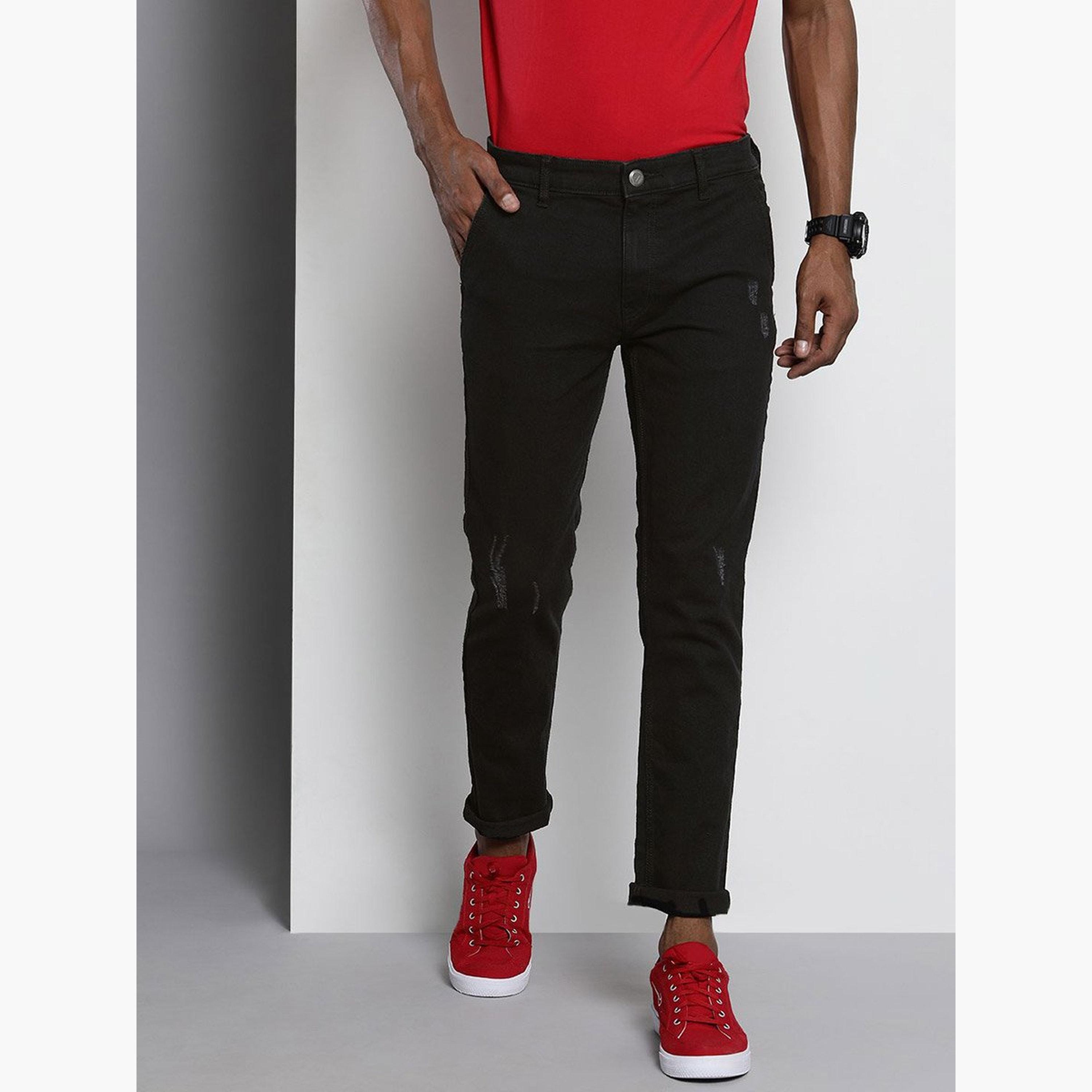 The Indian Garage Co X Styli Men Mid Rise Light Distressed Jeans-men-clothing-bottoms-jeans-image-1