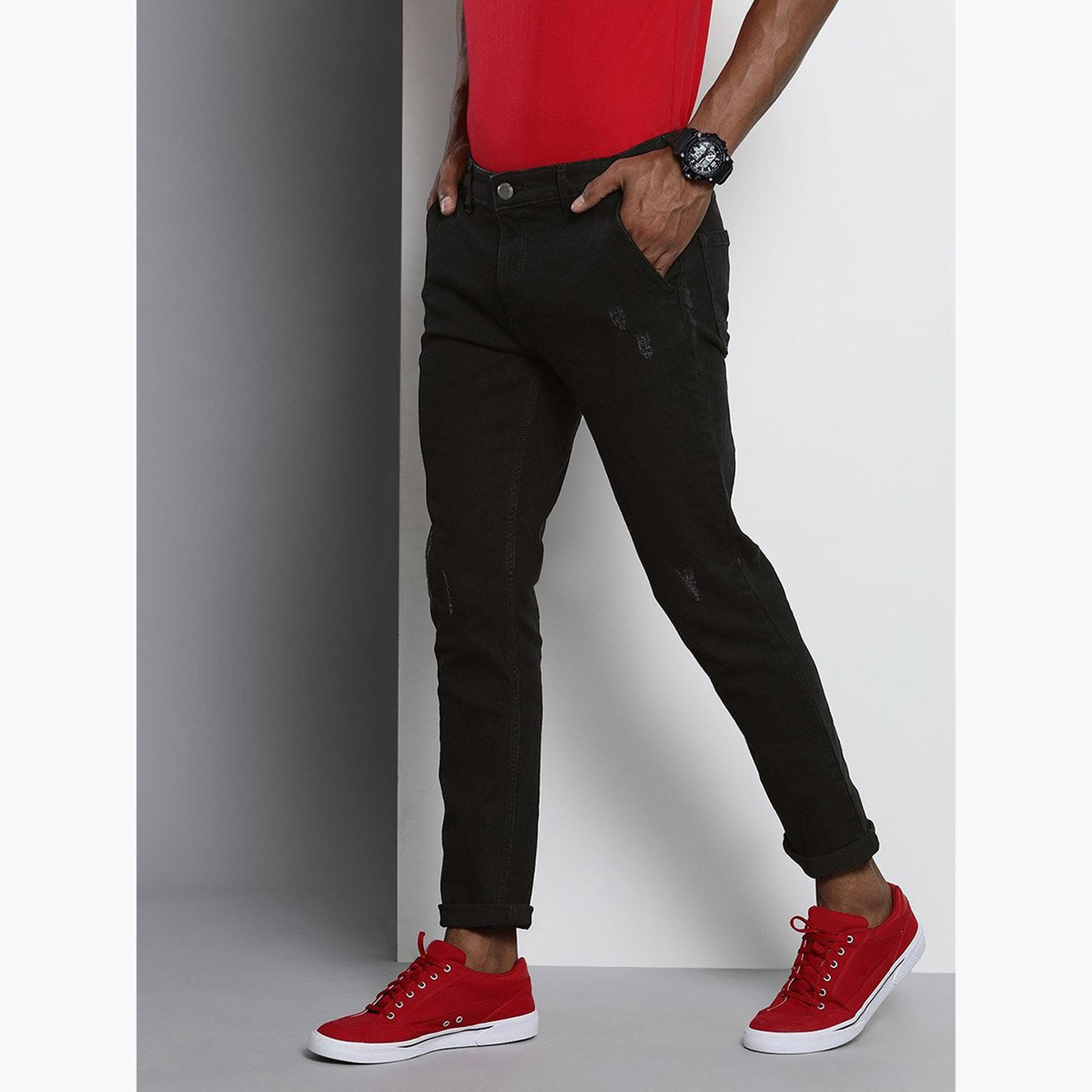 The Indian Garage Co X Styli Men Mid Rise Light Distressed Jeans-men-clothing-bottoms-jeans-image-2