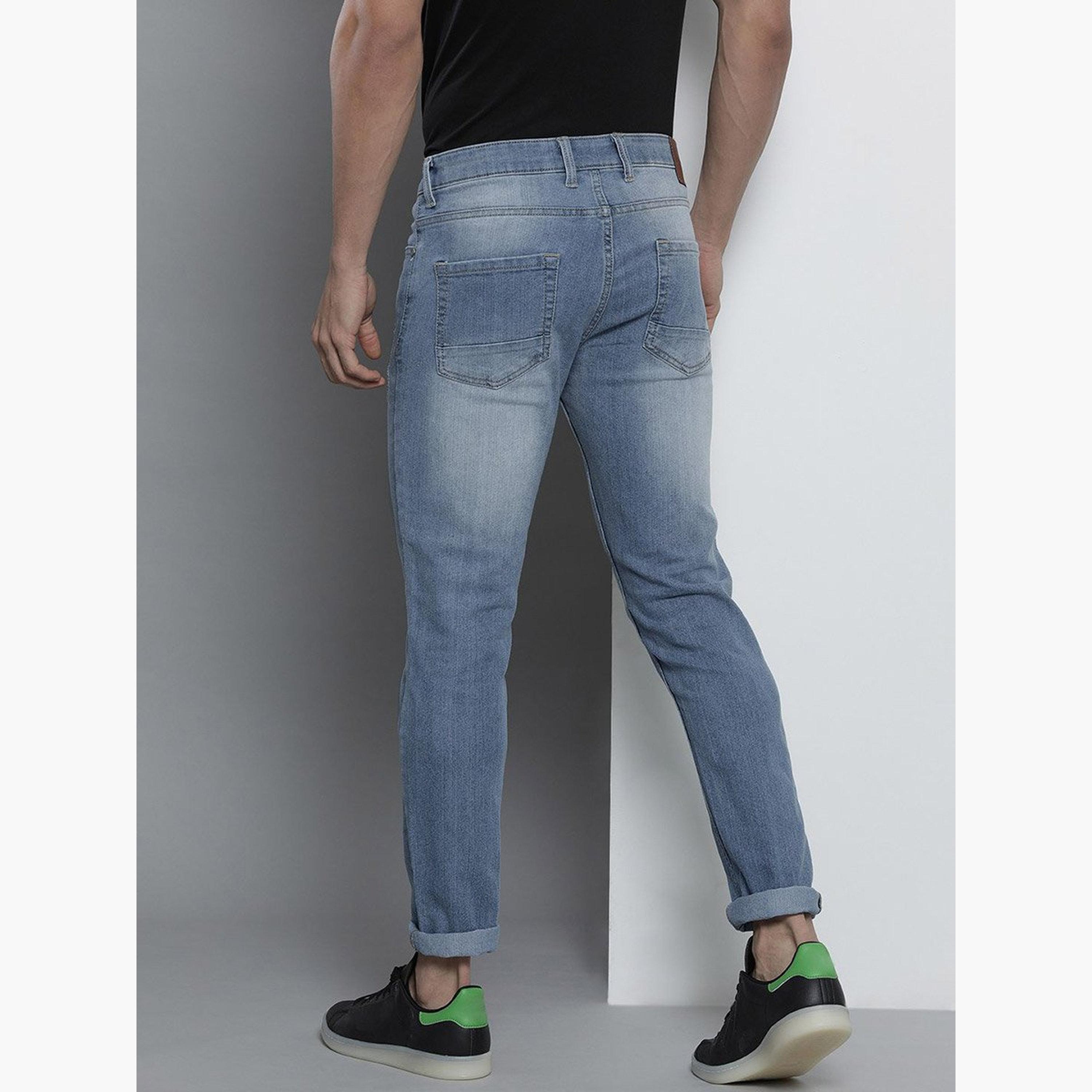 ذا انديان كراج كو × ستايلي - بنطال جينز للرجال ضيق متوسط ​​الارتفاع وثقيل وباهت اللون-men-clothing-bottoms-jeans-image-3