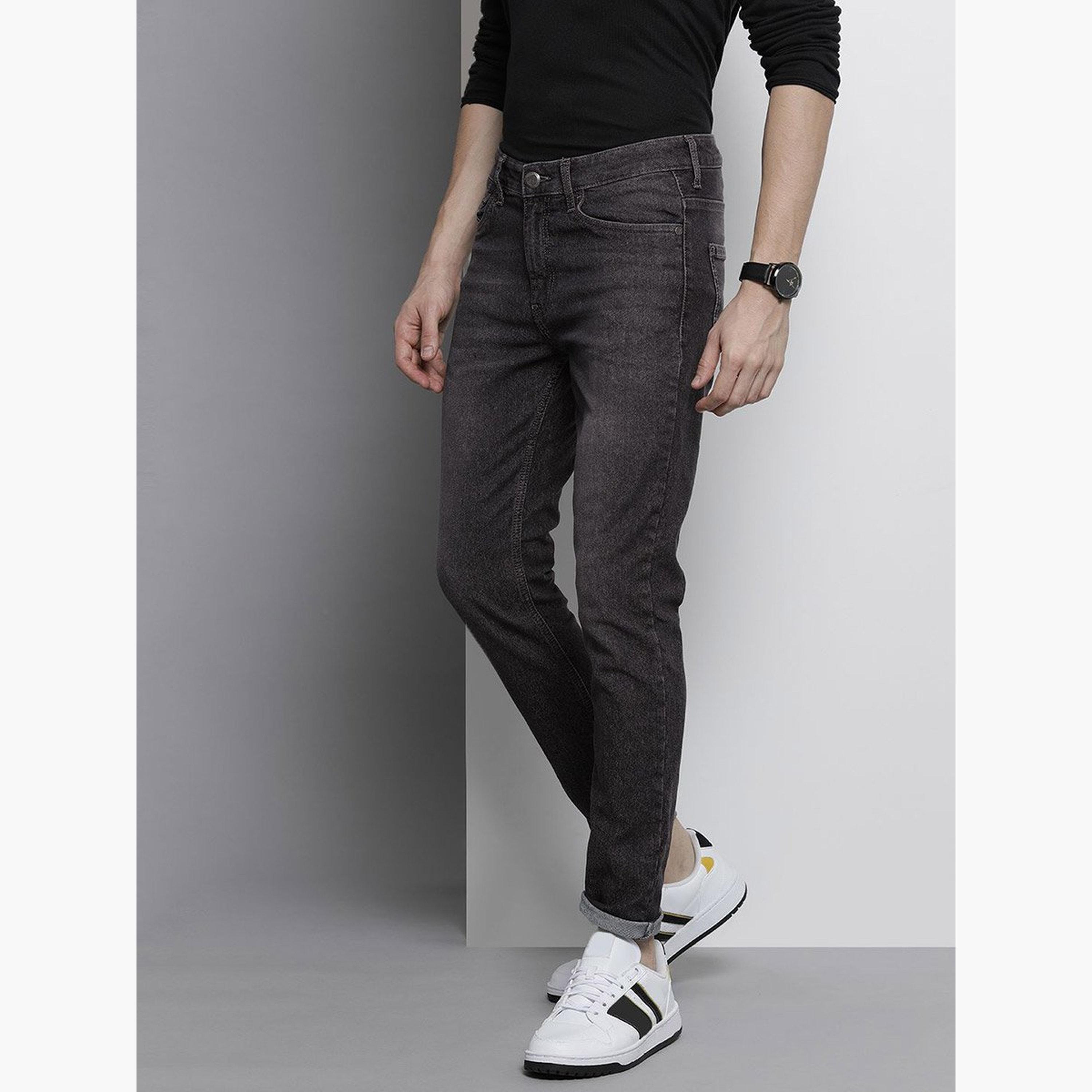 ذا انديان كراج كو × ستايلي - بنطال جينز للرجال ضيق متوسط ​​الارتفاع وقابل للتمدد-men-clothing-bottoms-jeans-image-2