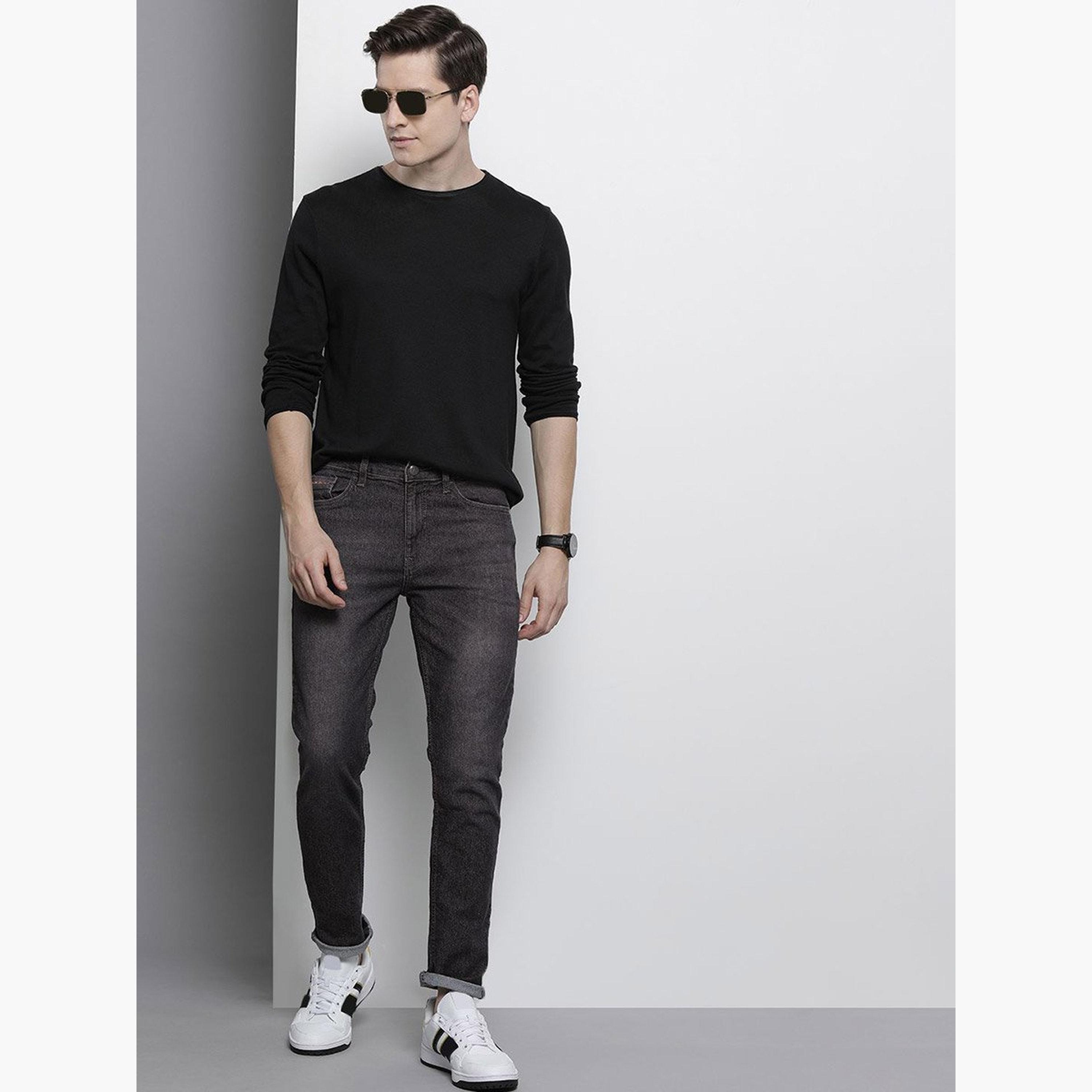 ذا انديان كراج كو × ستايلي - بنطال جينز للرجال ضيق متوسط ​​الارتفاع وقابل للتمدد-men-clothing-bottoms-jeans-image-5