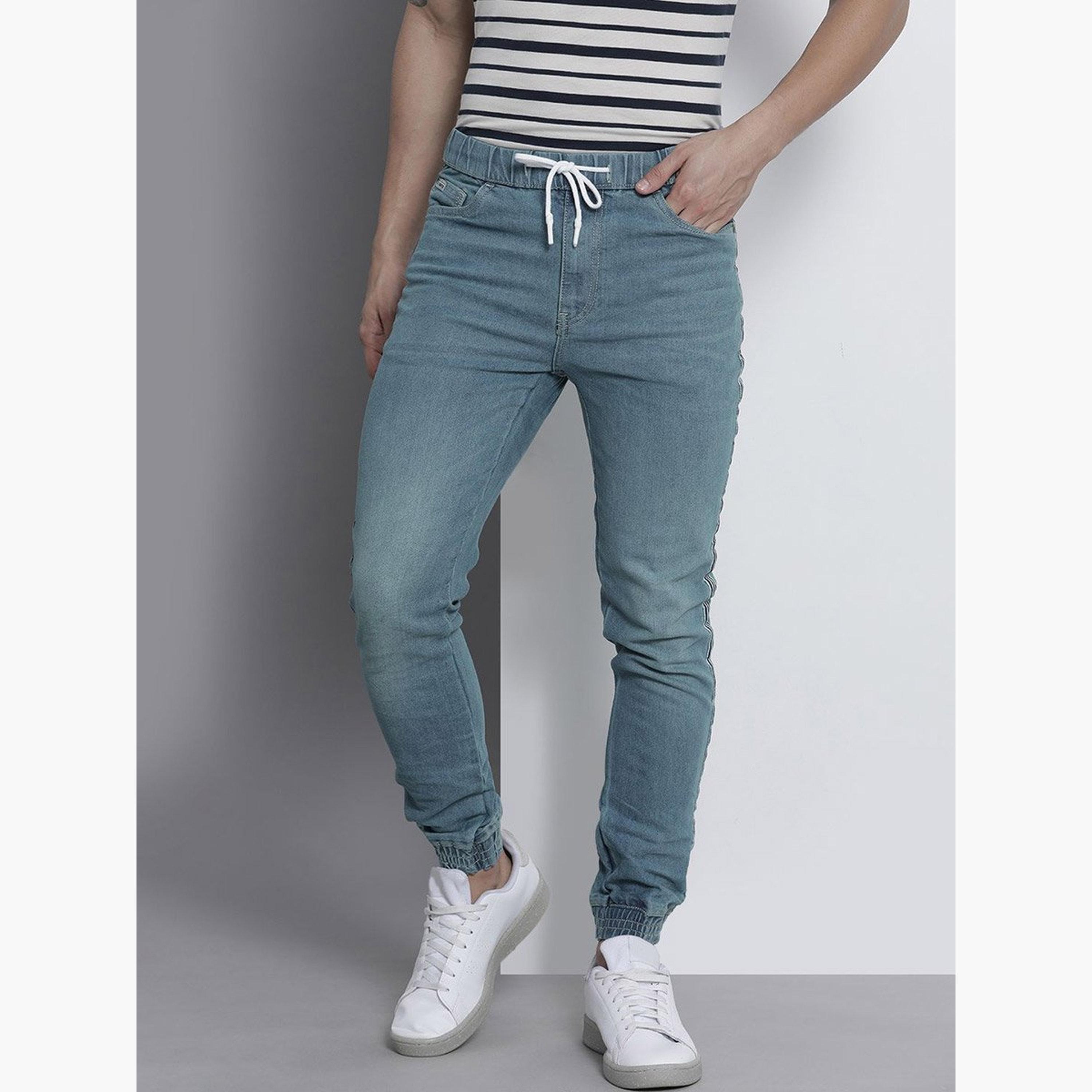 The Indian Garage Co X Styli Men Taping Detail Cuffed Jeans-men-clothing-bottoms-jeans-image-2