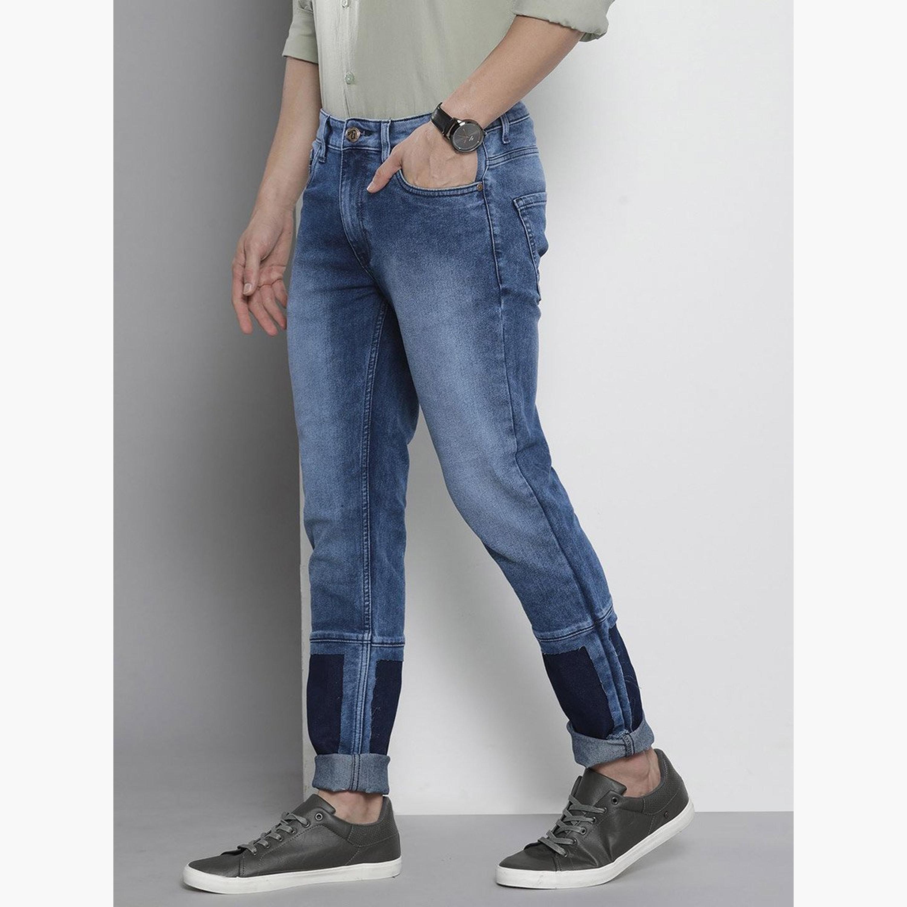 The Indian Garage Co X Styli Men Cut and Sew Panel Slim Fit Jeans-men-clothing-bottoms-jeans-image-2
