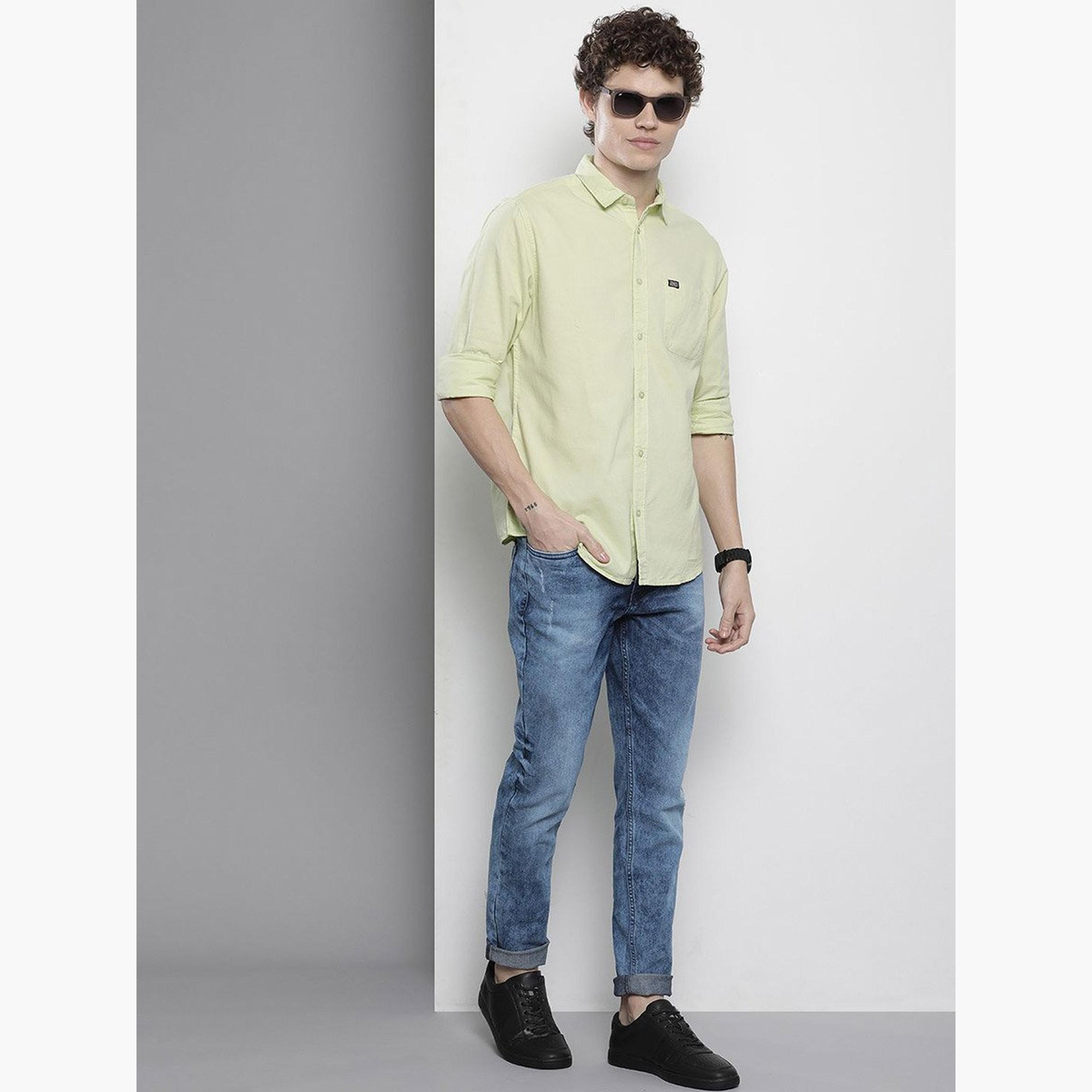 ذا انديان كراج كو × ستايلي - بنطال جينز للرجال متوسط ​​الارتفاع تصميم نحيف-men-clothing-bottoms-jeans-image-5