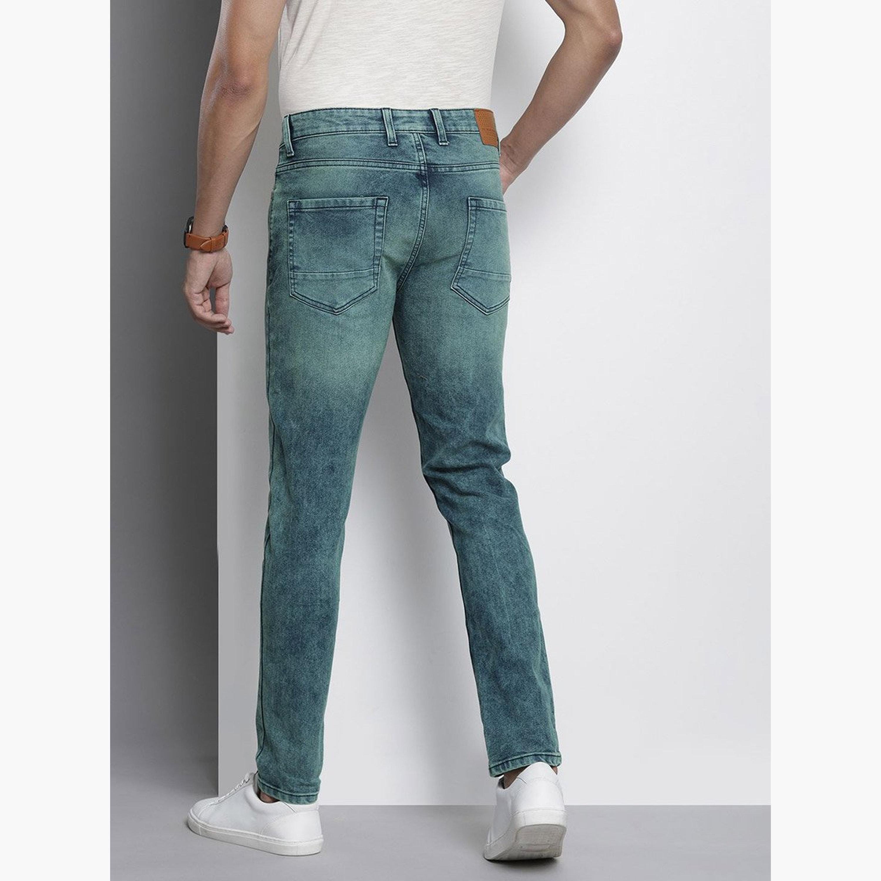 ذا انديان كراج كو × ستايلي - بنطال جينز أزرق ممزق للرجال تأثير صبغ حمضي-men-clothing-bottoms-jeans-image-3