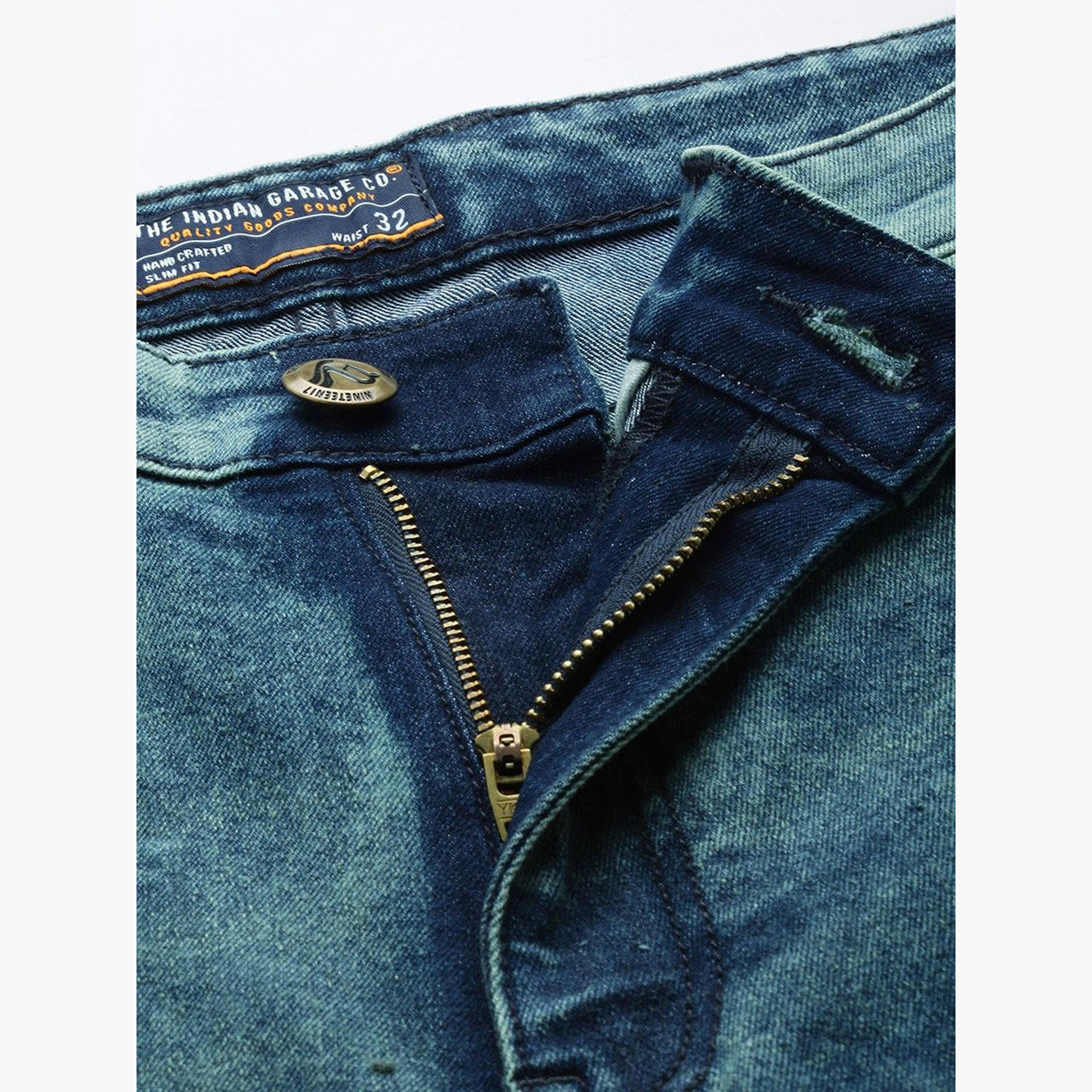 ذا انديان كراج كو × ستايلي - بنطال جينز أزرق ممزق للرجال تأثير صبغ حمضي-men-clothing-bottoms-jeans-image-4