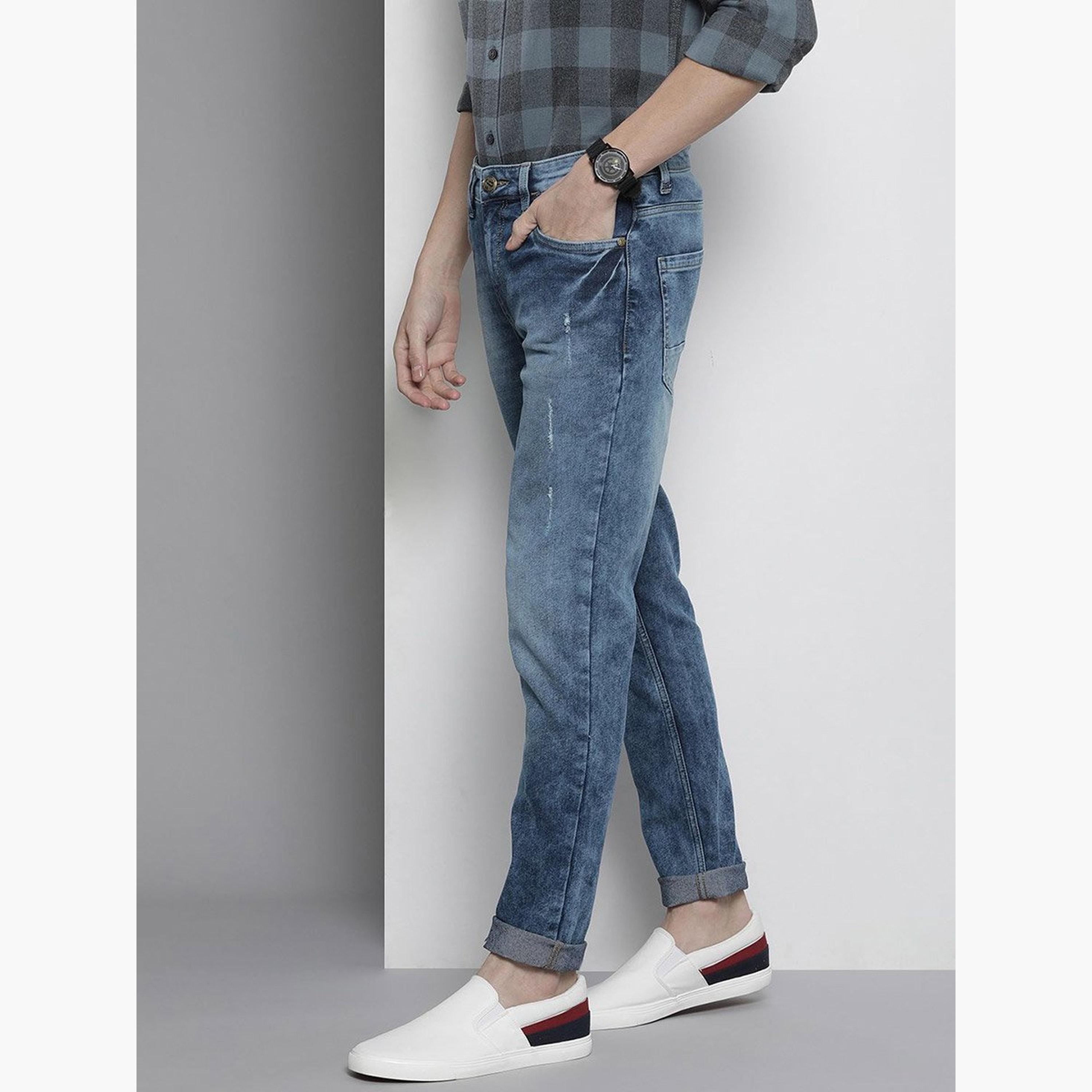 The Indian Garage Co X Styli Men Mid Rise Faded Slim Fit Jeans-men-clothing-bottoms-jeans-image-2