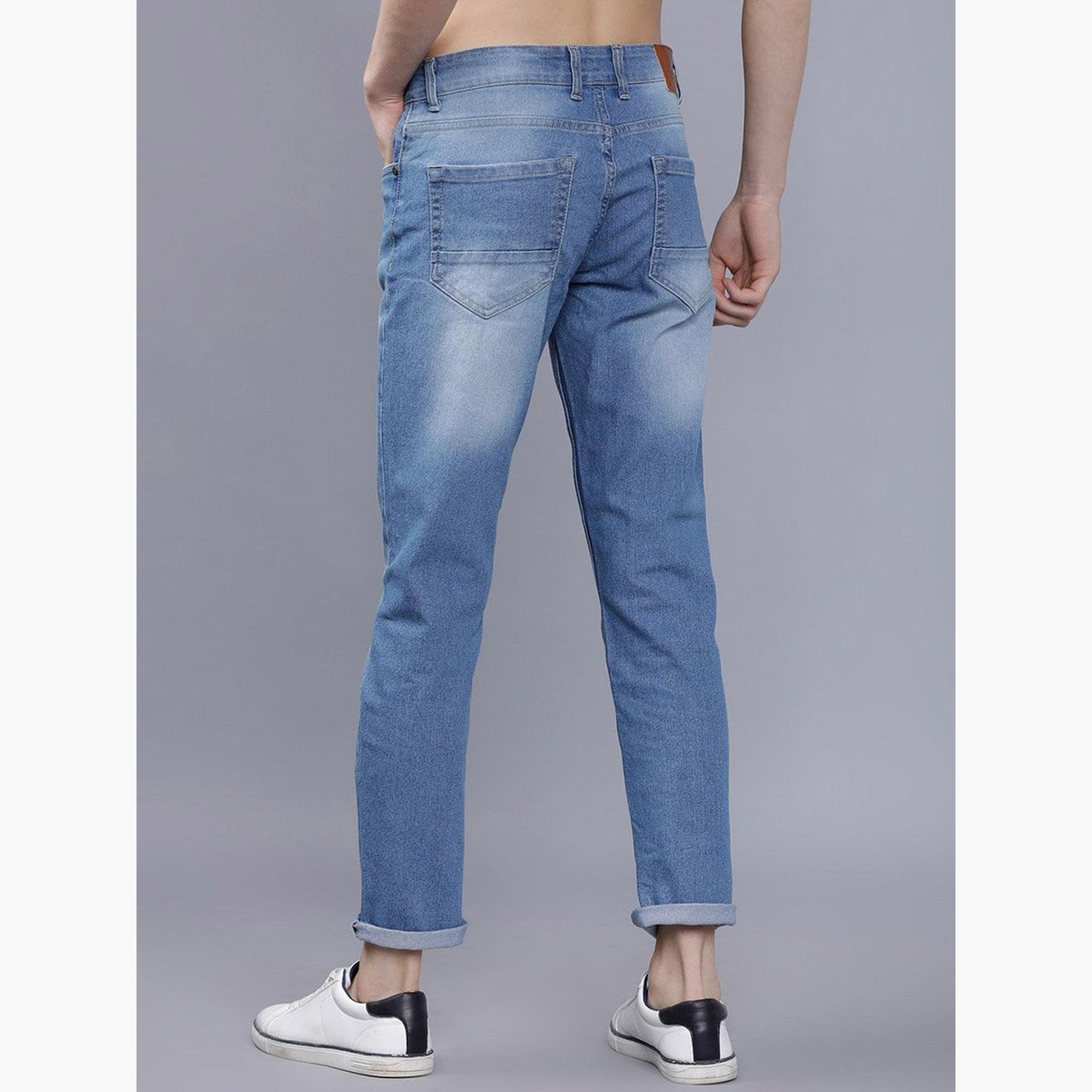 ذا انديان كراج كو × ستايلي - بنطال جينز للرجال أزرق تصميم ضيق وخصر متوسط-men-clothing-bottoms-jeans-image-5