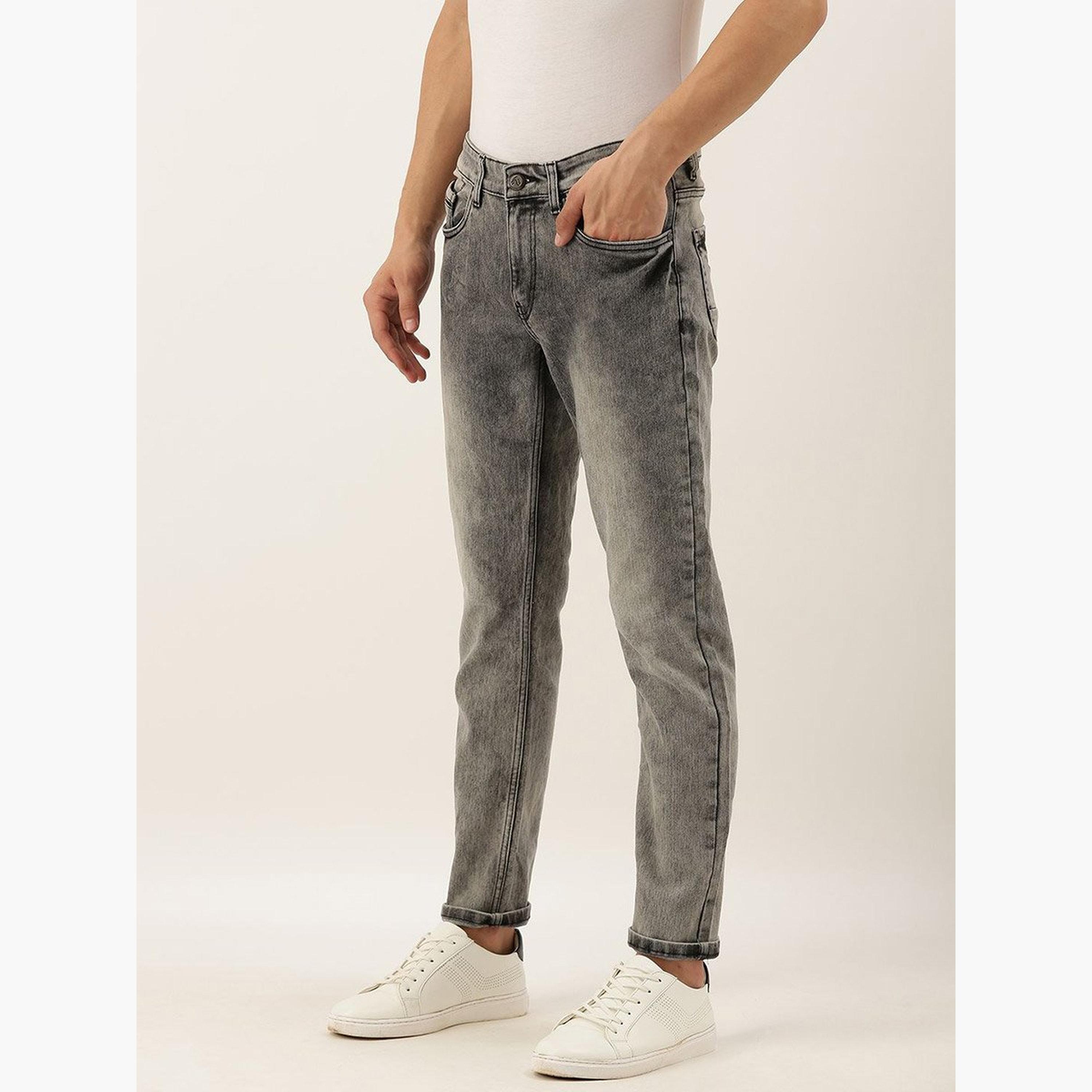 The Indian Garage Co X Styli Men Mid Rise Grey Acid Wash Jeans-men-clothing-bottoms-jeans-image-2