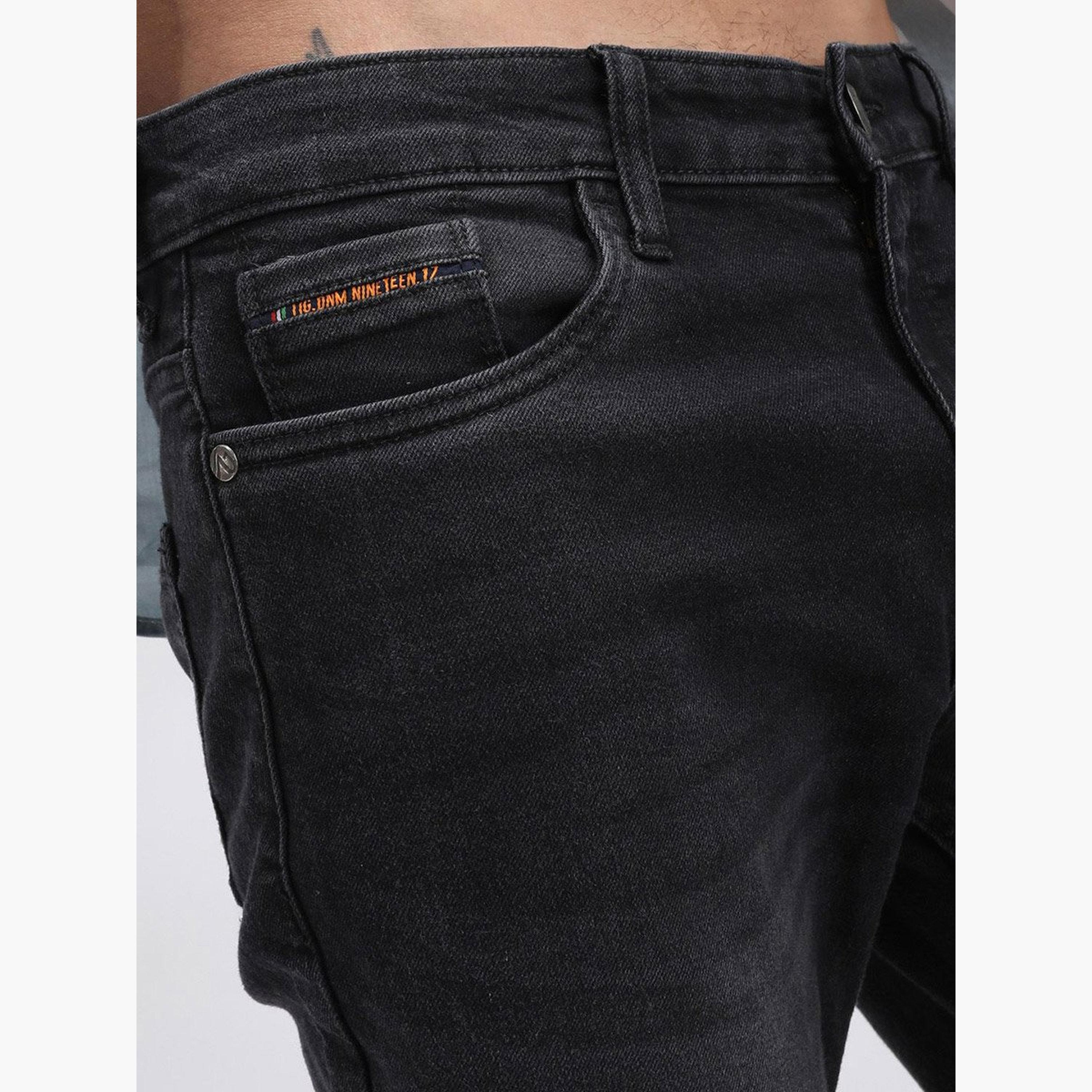 The Indian Garage Co X Styli Men Dark Wash Slim Fit Black Jeans-men-clothing-bottoms-jeans-image-6