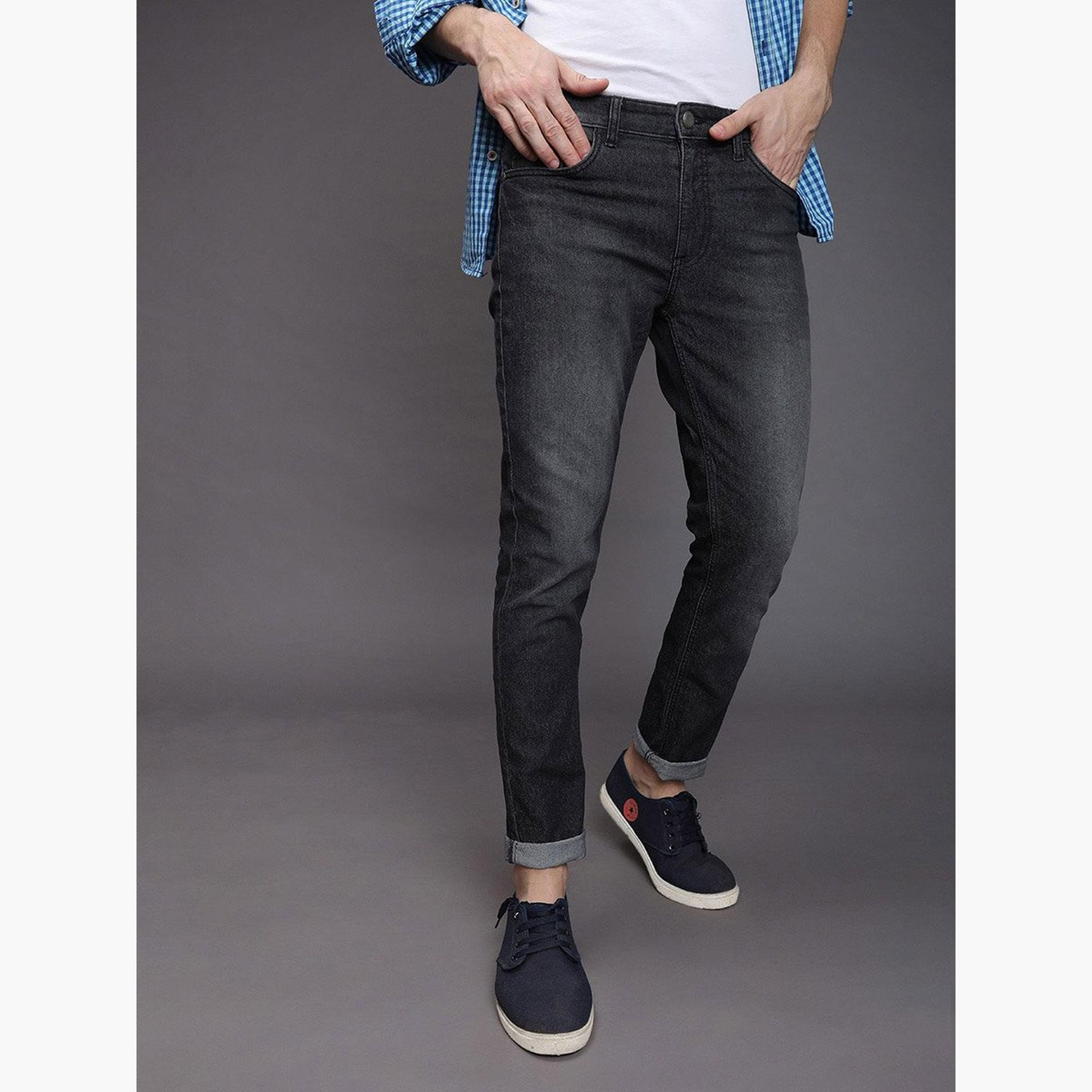 The Indian Garage Co X Styli Men Dark Wash Slim Fit Jeans-men-clothing-bottoms-jeans-image-1