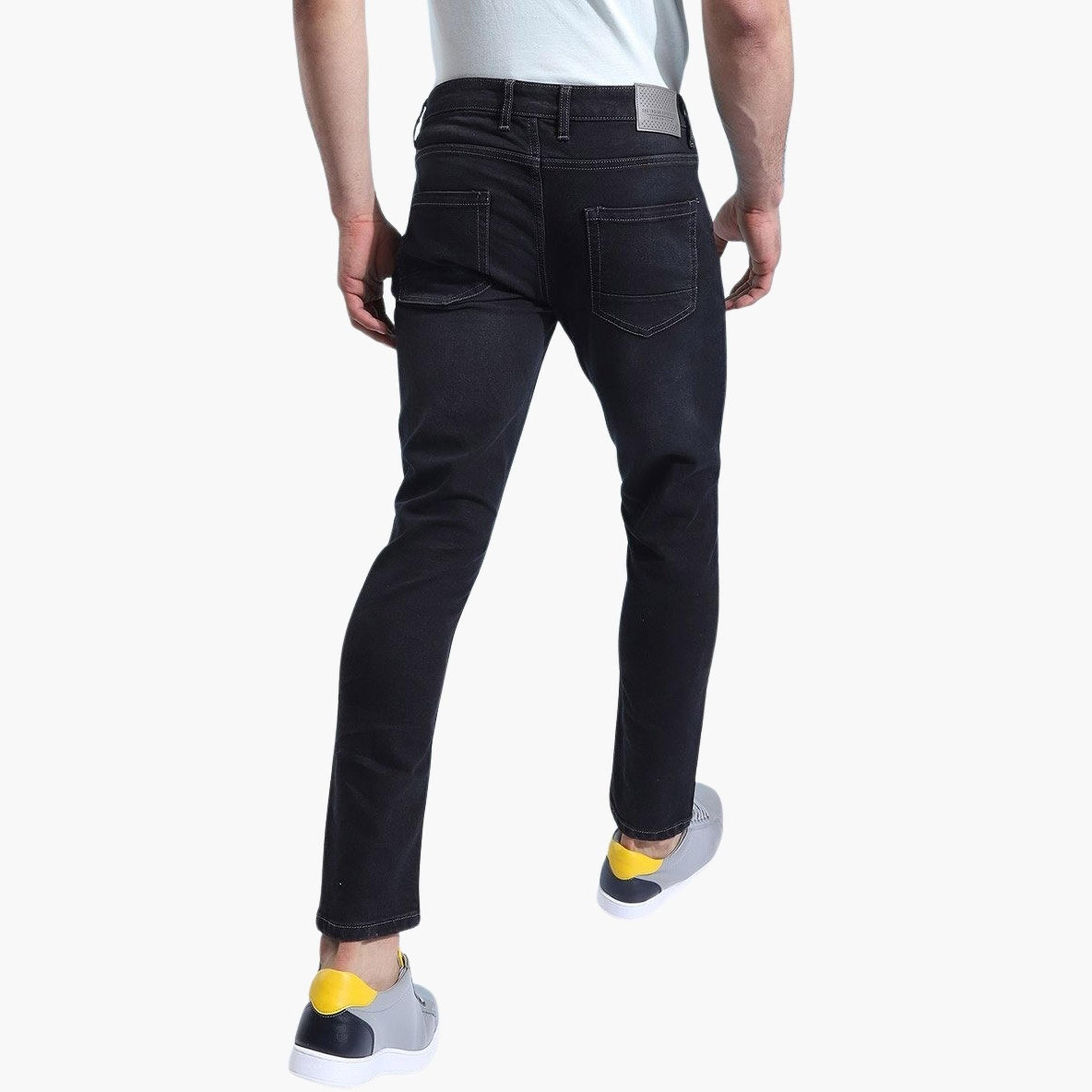 ذا انديان كراج كو × ستايلي - بنطال جينز للرجال ضيق باللون الأسود-men-clothing-bottoms-jeans-image-6