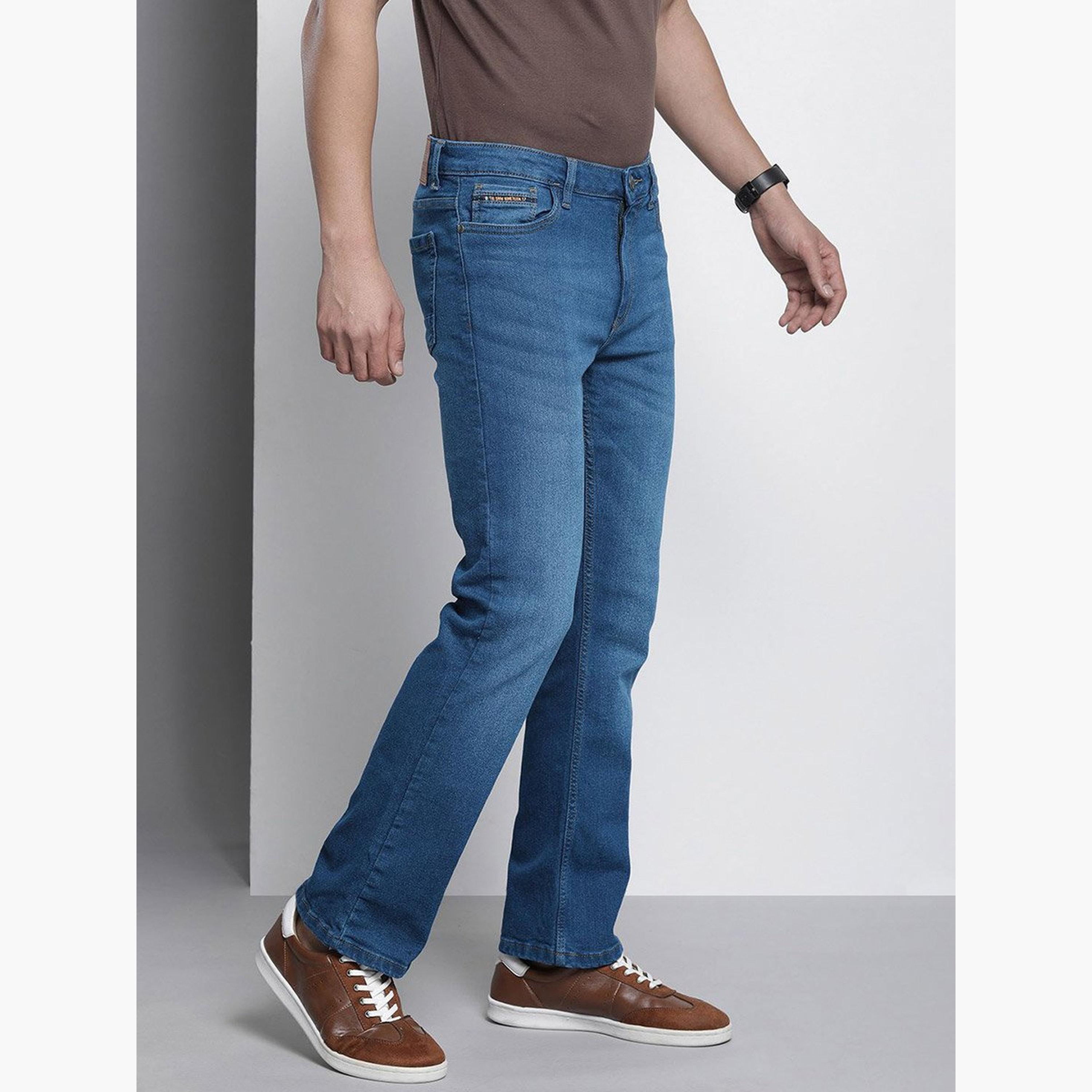ذا انديان كراج كو × ستايلي - بنطال جينز للرجال قابل للتمدد قصة واسعة وطول متوسط-men-clothing-bottoms-jeans-image-1