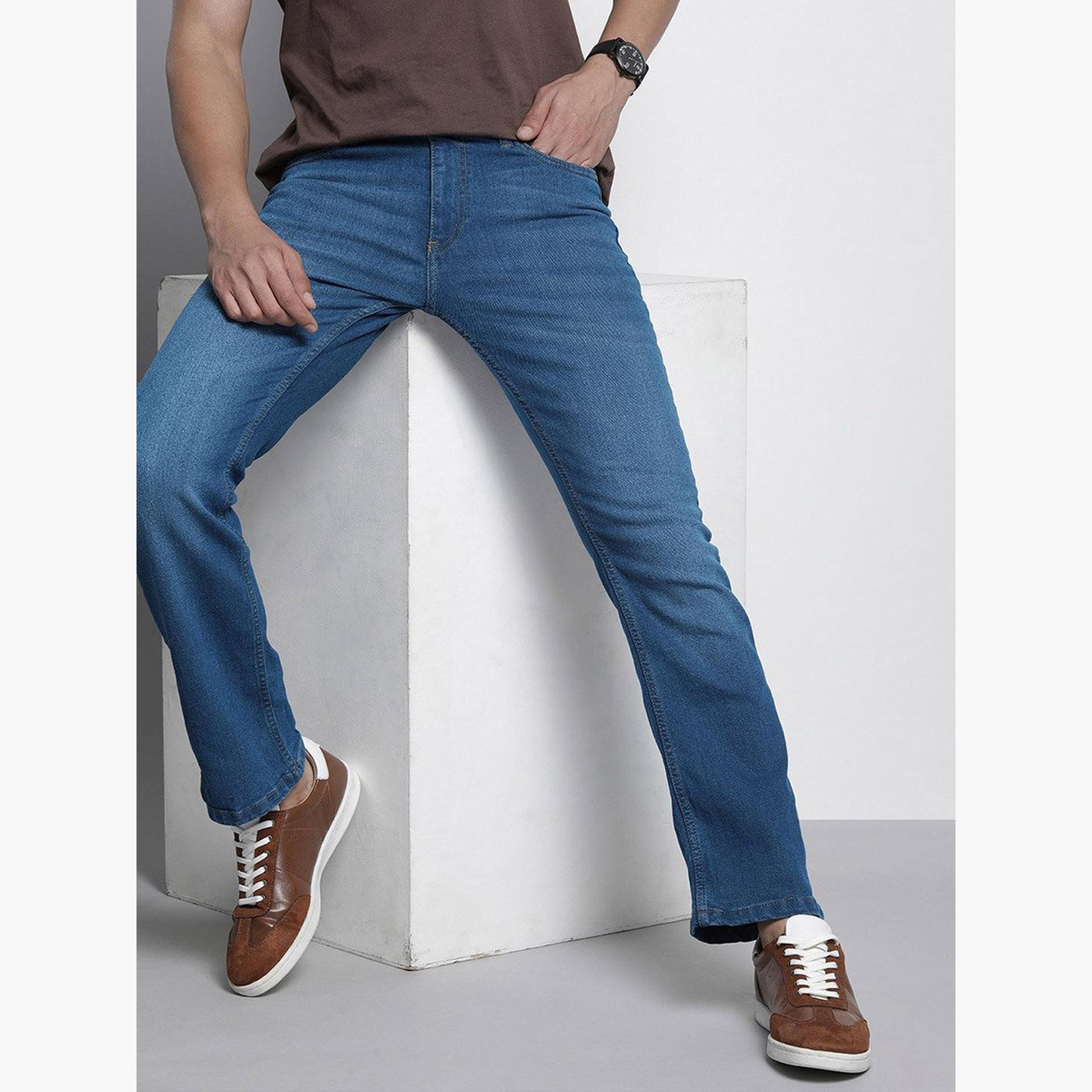ذا انديان كراج كو × ستايلي - بنطال جينز للرجال قابل للتمدد قصة واسعة وطول متوسط-men-clothing-bottoms-jeans-image-2