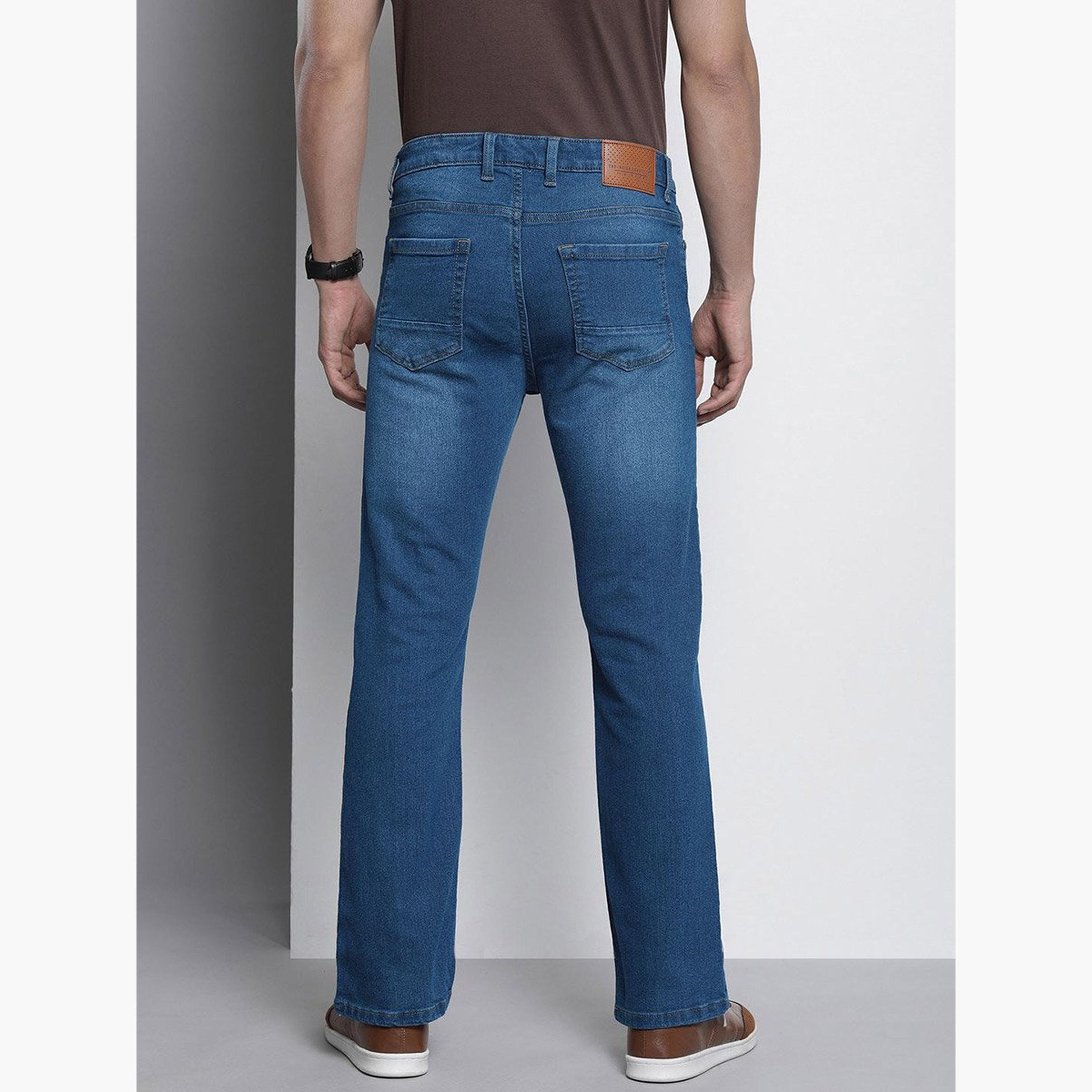 The Indian Garage Co X Styli Men Mid Rise Bootcut Stretchable Jeans-men-clothing-bottoms-jeans-image-3
