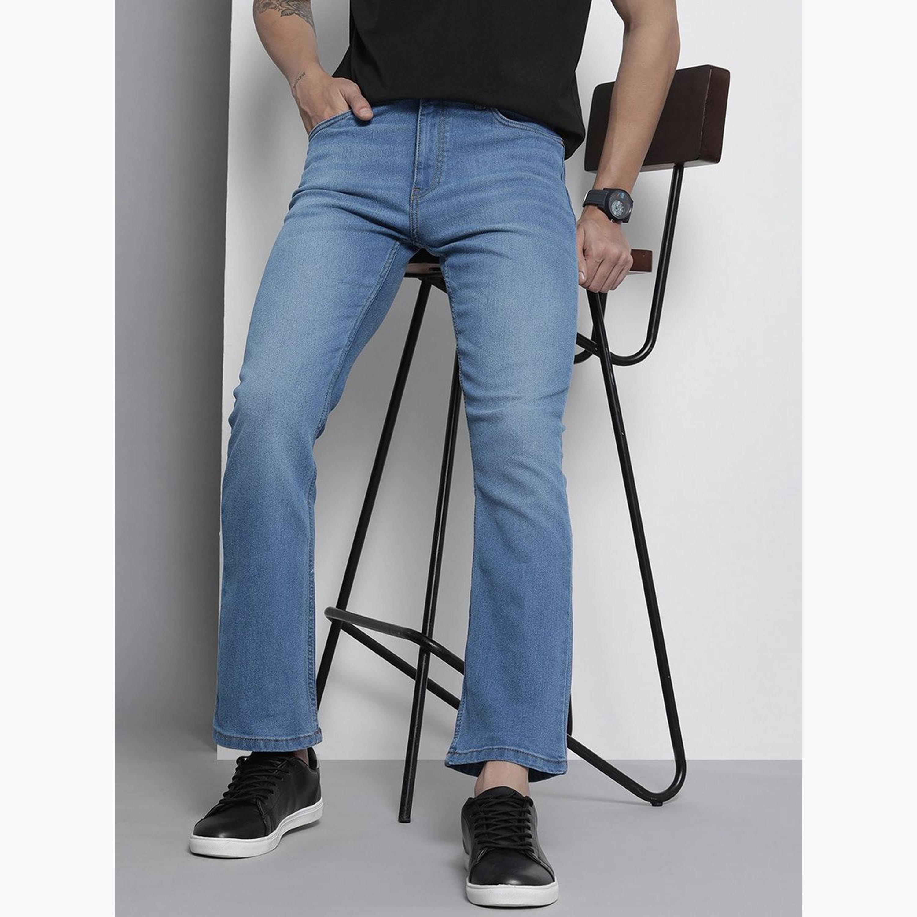 The Indian Garage Co X Styli Men Mid Rise Bootcut Jeans-men-clothing-bottoms-jeans-image-1