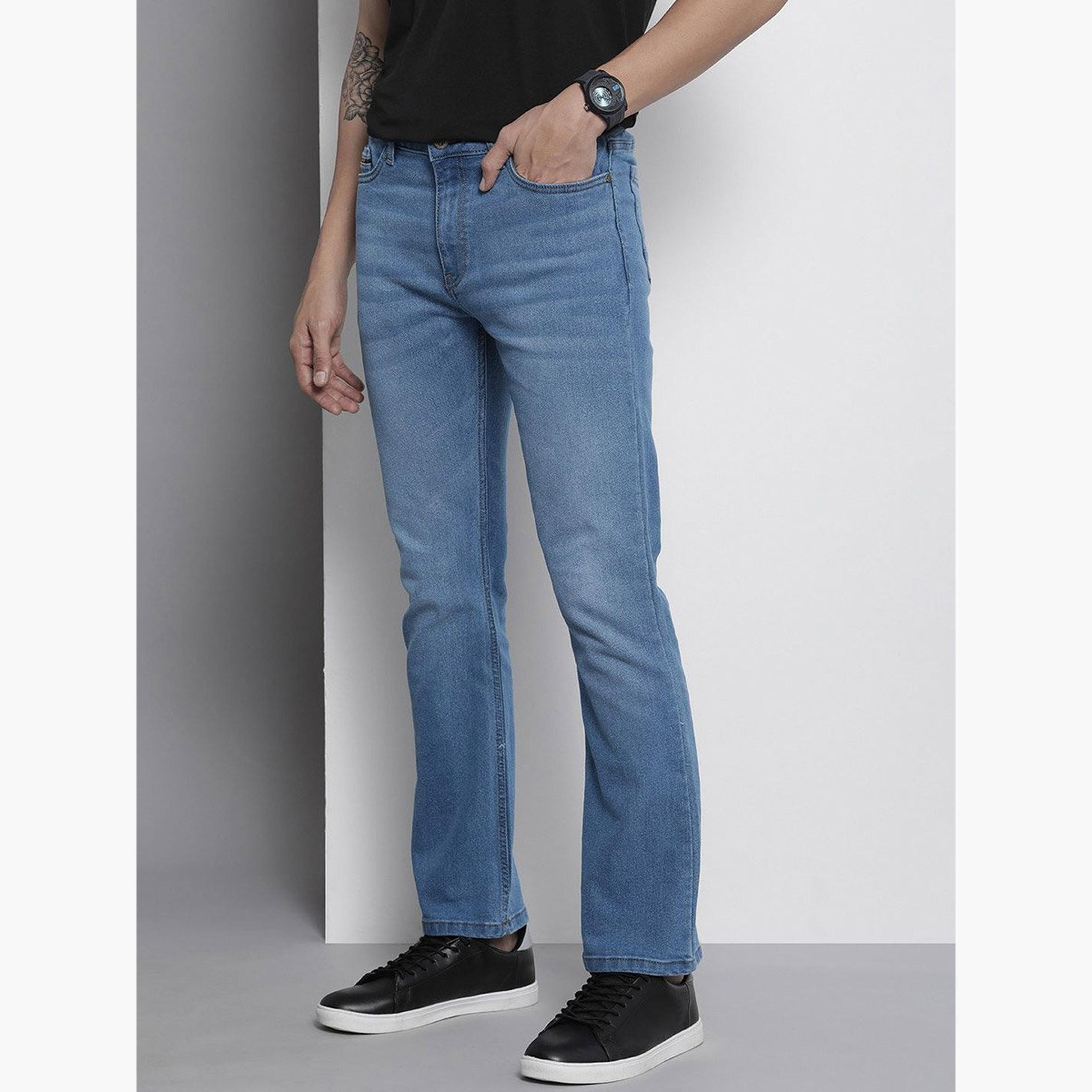 The Indian Garage Co X Styli Men Mid Rise Bootcut Jeans-men-clothing-bottoms-jeans-image-2