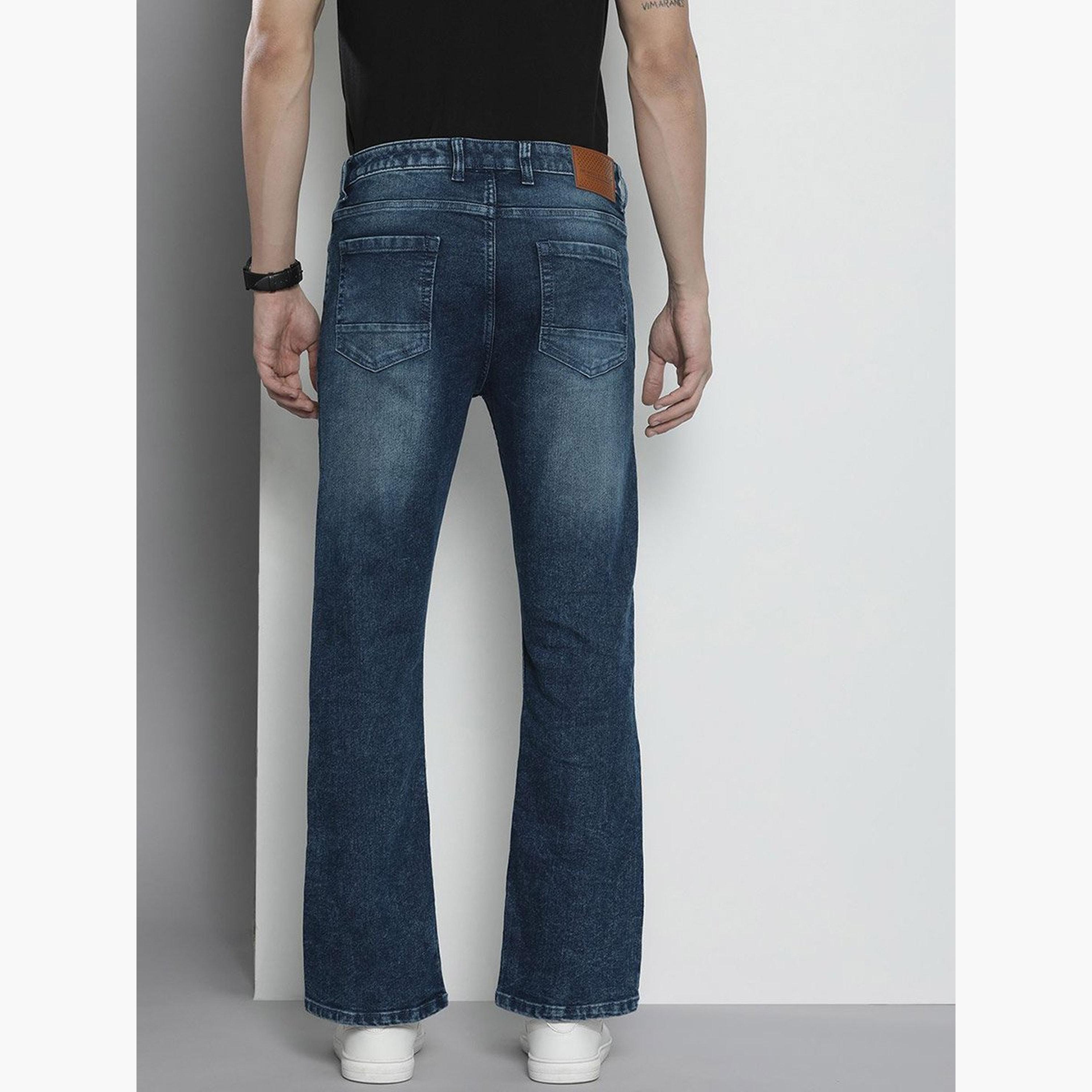 The Indian Garage Co X Styli Men Dark Wash Bootcut Jeans-men-clothing-bottoms-jeans-image-3