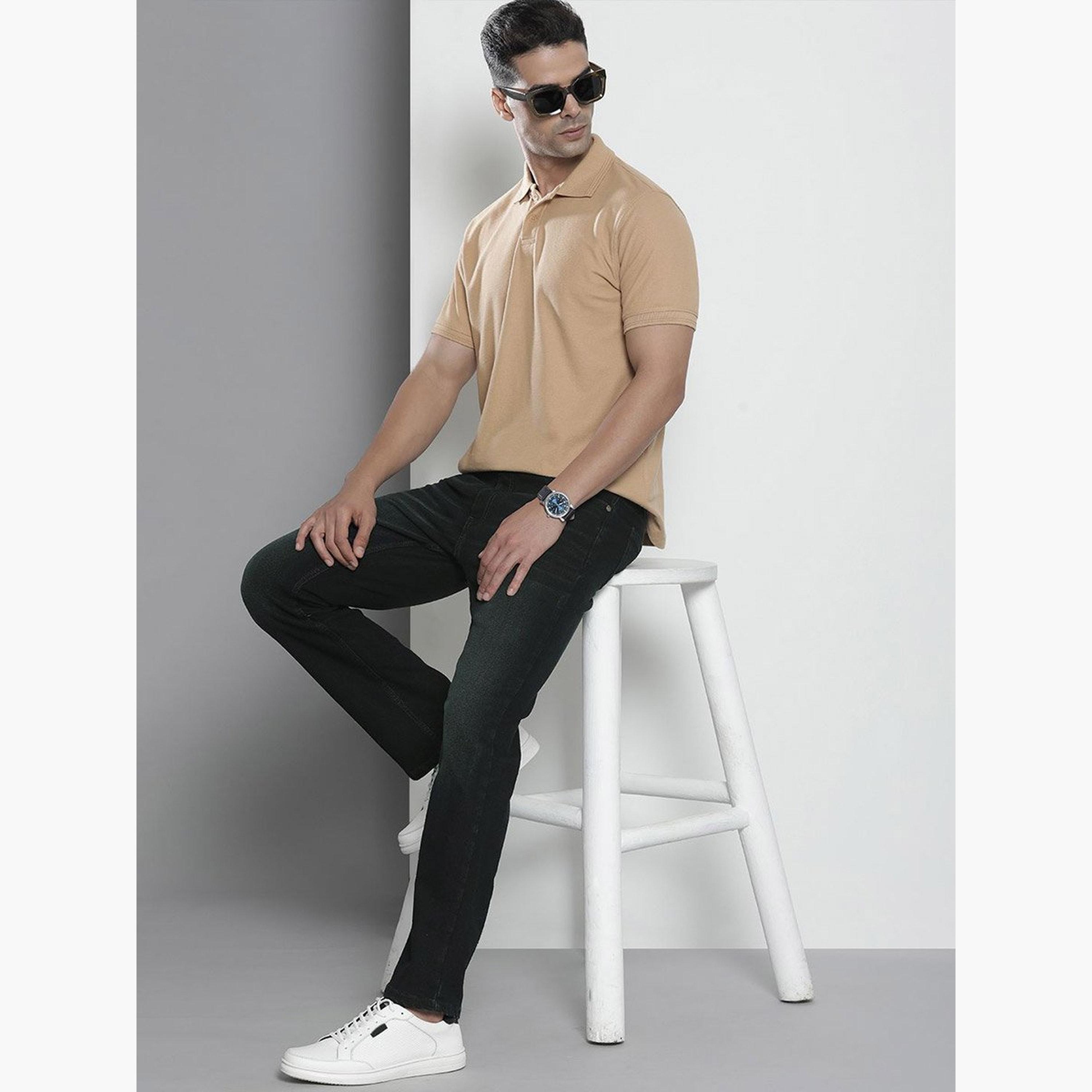 ذا انديان كراج كو × ستايلي - بنطال جينز للرجال ضيق داكن اللون-men-clothing-bottoms-jeans-image-5