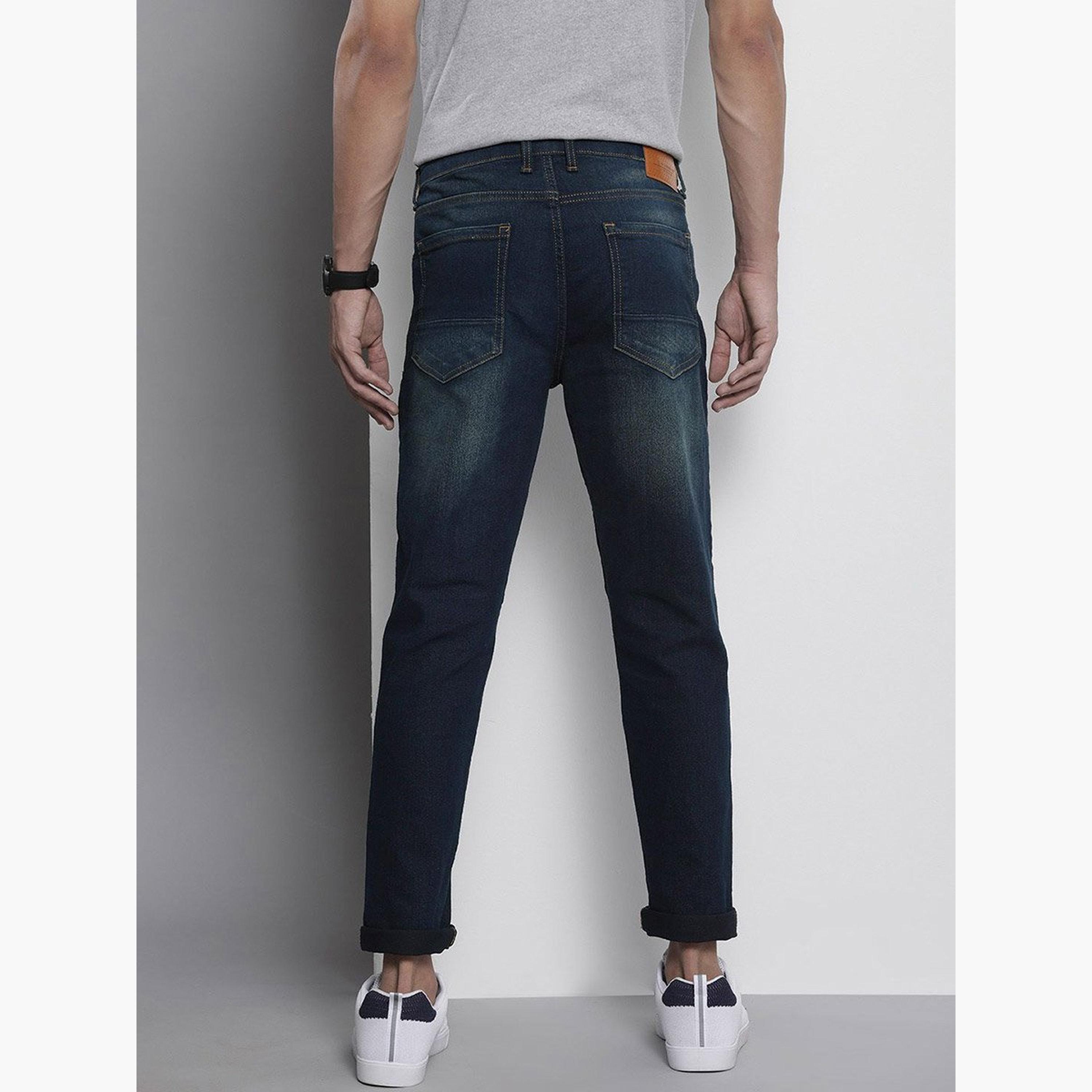 The Indian Garage Co X Styli Men Mid Rise Faded Slim Fit Jeans-men-clothing-bottoms-jeans-image-3