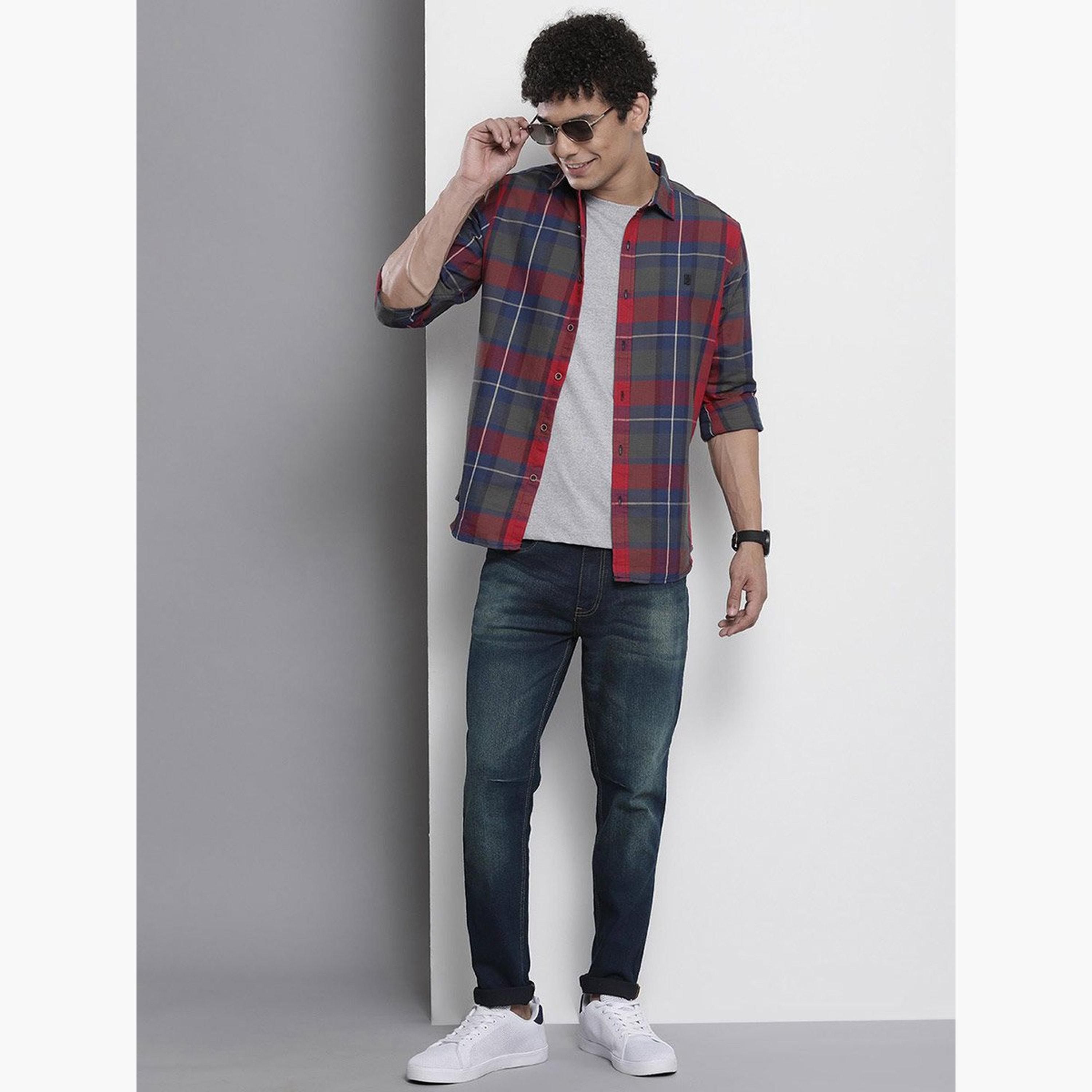 The Indian Garage Co X Styli Men Mid Rise Faded Slim Fit Jeans-men-clothing-bottoms-jeans-image-5