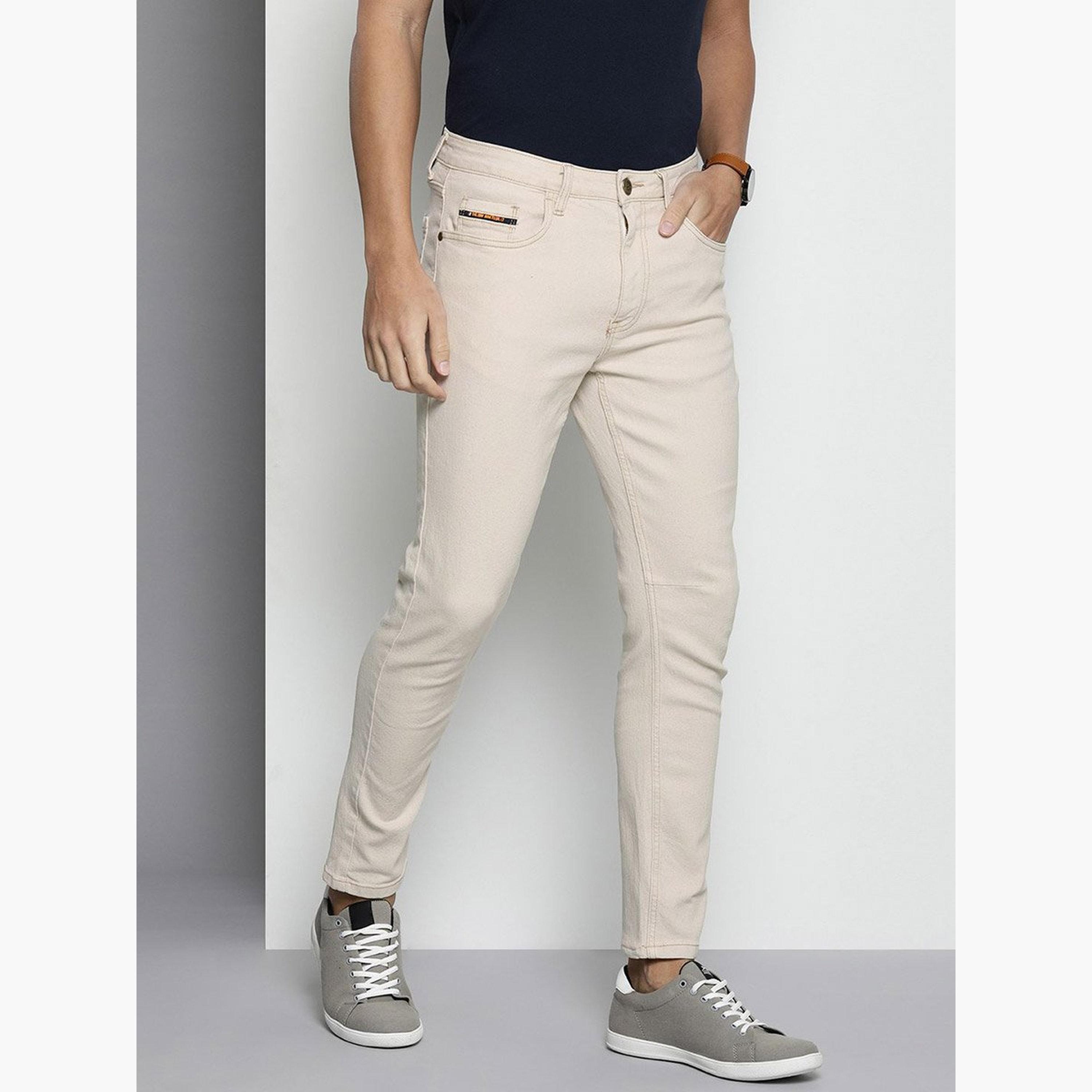 ذا انديان كراج كو × ستايلي - بنطال جينز للرجال تصميم ضيق وخصر متوسط-men-clothing-bottoms-jeans-image-1