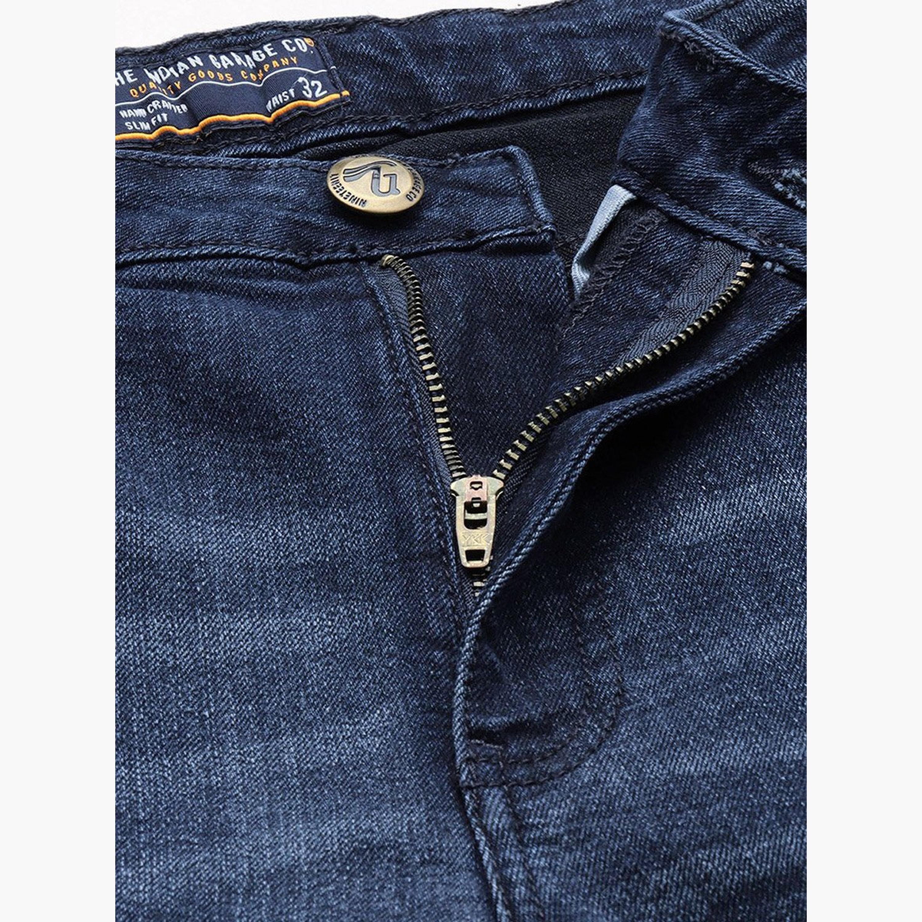 ذا انديان كراج كو × ستايلي - بنطال جينز للرجال ضيق باهت متوسط ​​الارتفاع-men-clothing-bottoms-jeans-image-4