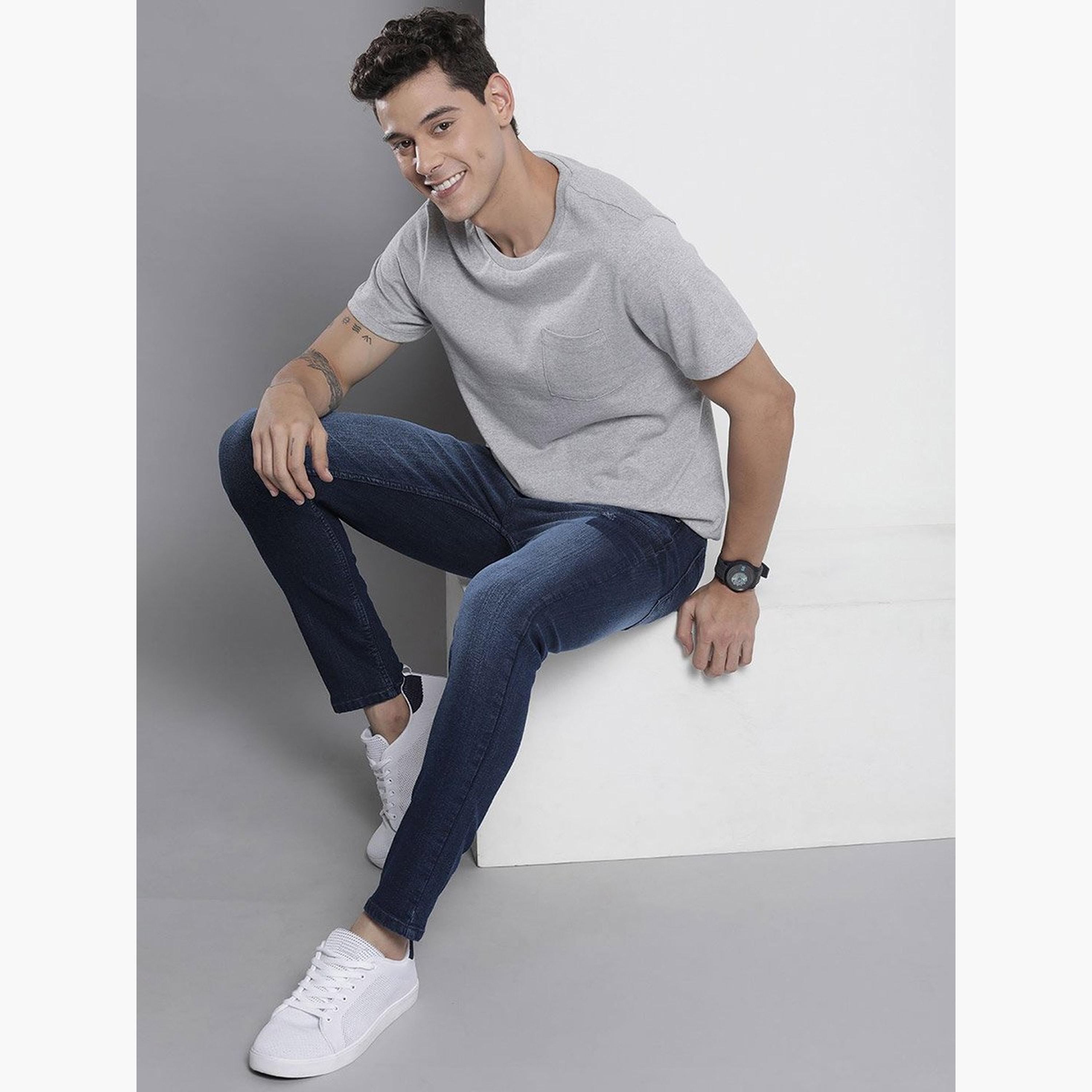 ذا انديان كراج كو × ستايلي - بنطال جينز للرجال ضيق باهت متوسط ​​الارتفاع-men-clothing-bottoms-jeans-image-5