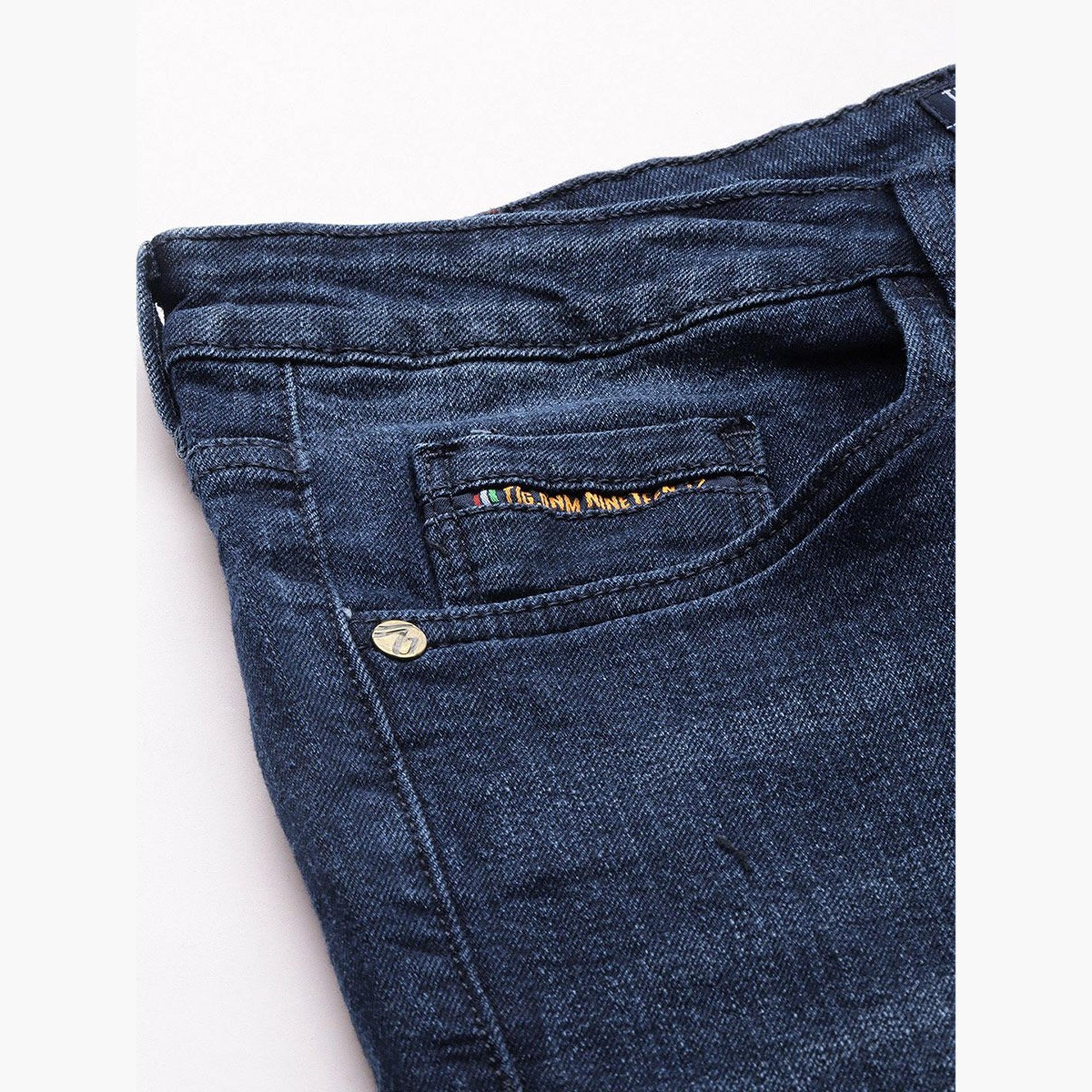 ذا انديان كراج كو × ستايلي - بنطال جينز للرجال ضيق باهت متوسط ​​الارتفاع-men-clothing-bottoms-jeans-image-6