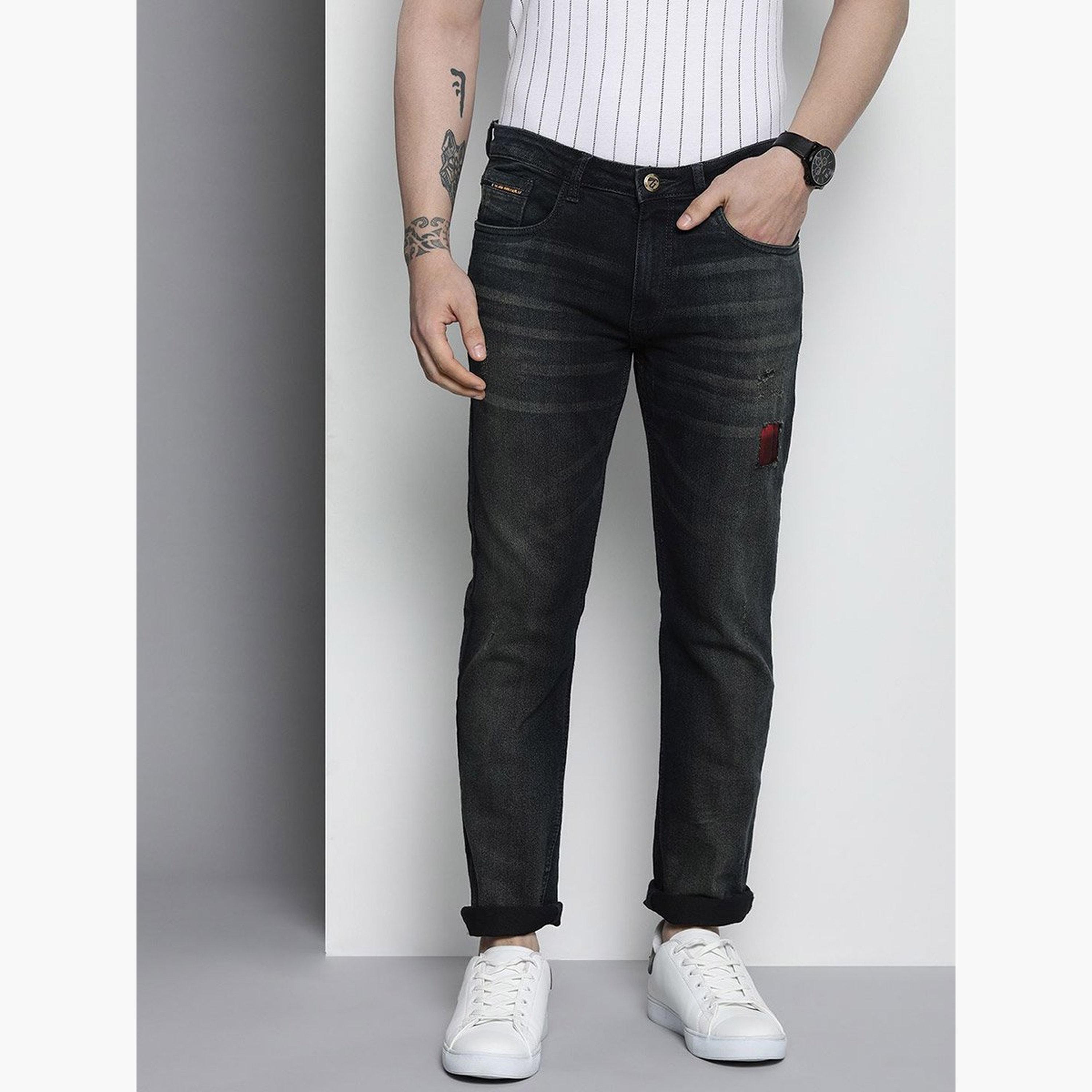 The Indian Garage Co X Styli Men Mid Rise Whisker Slim Fit Jeans-men-clothing-bottoms-jeans-image-1